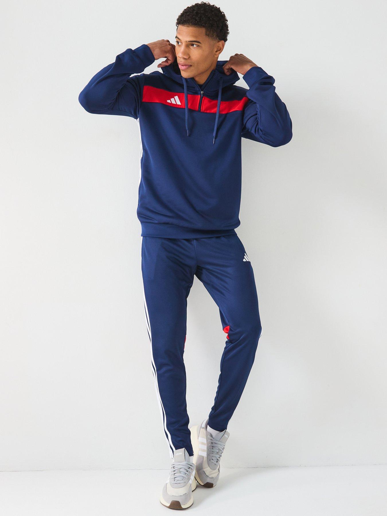 Image 3 of 6 of adidas Mens Tiro Essentials Sw Hoody - Navy/red