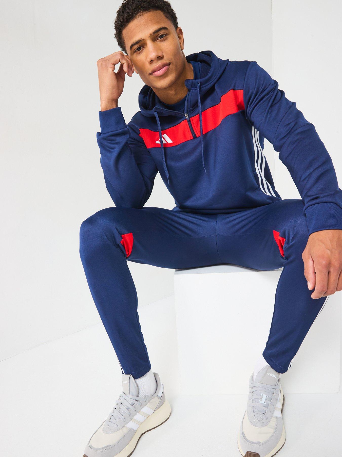 Image 4 of 6 of adidas Mens Tiro Essentials Sw Hoody - Navy/red