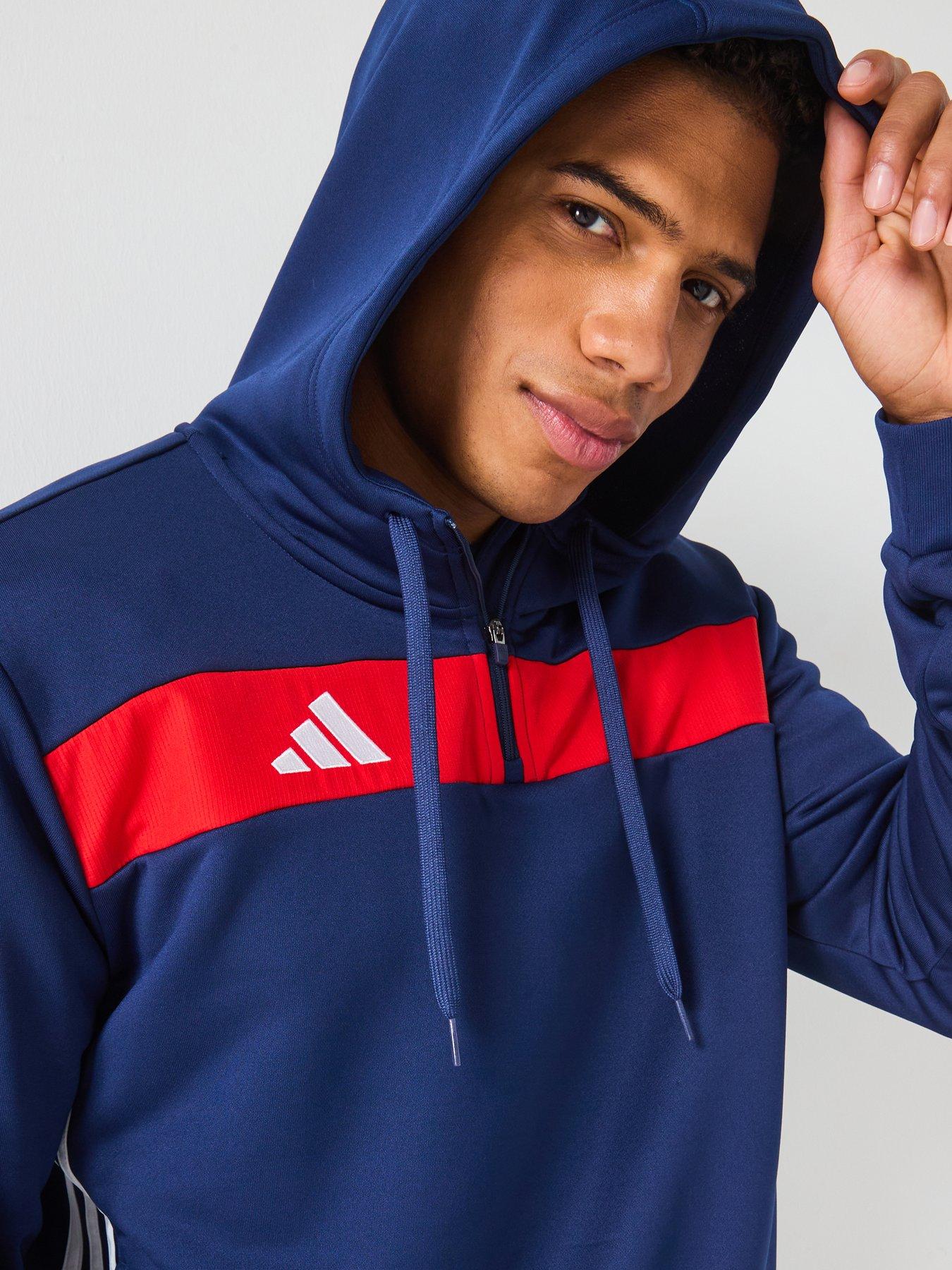 Image 5 of 6 of adidas Mens Tiro Essentials Sw Hoody - Navy/red