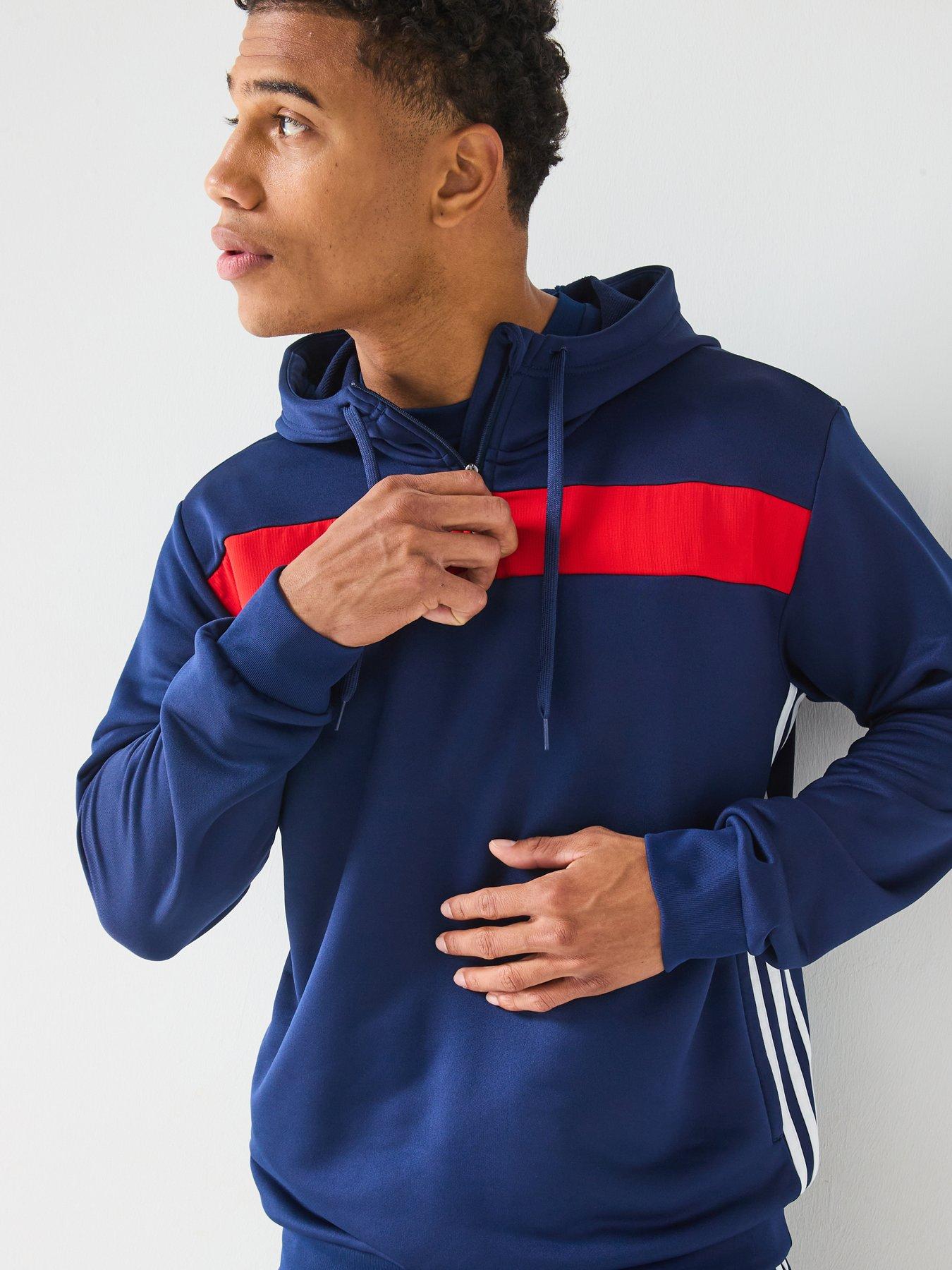 Image 6 of 6 of adidas Mens Tiro Essentials Sw Hoody - Navy/red