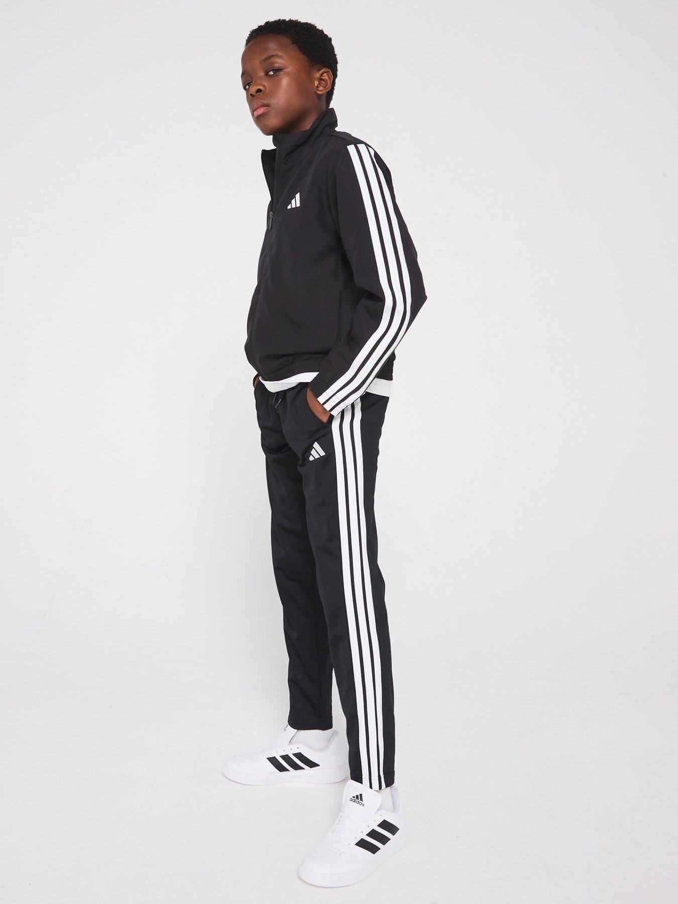undefined Junior Boys Essentials Climacool Track Suit  - Black