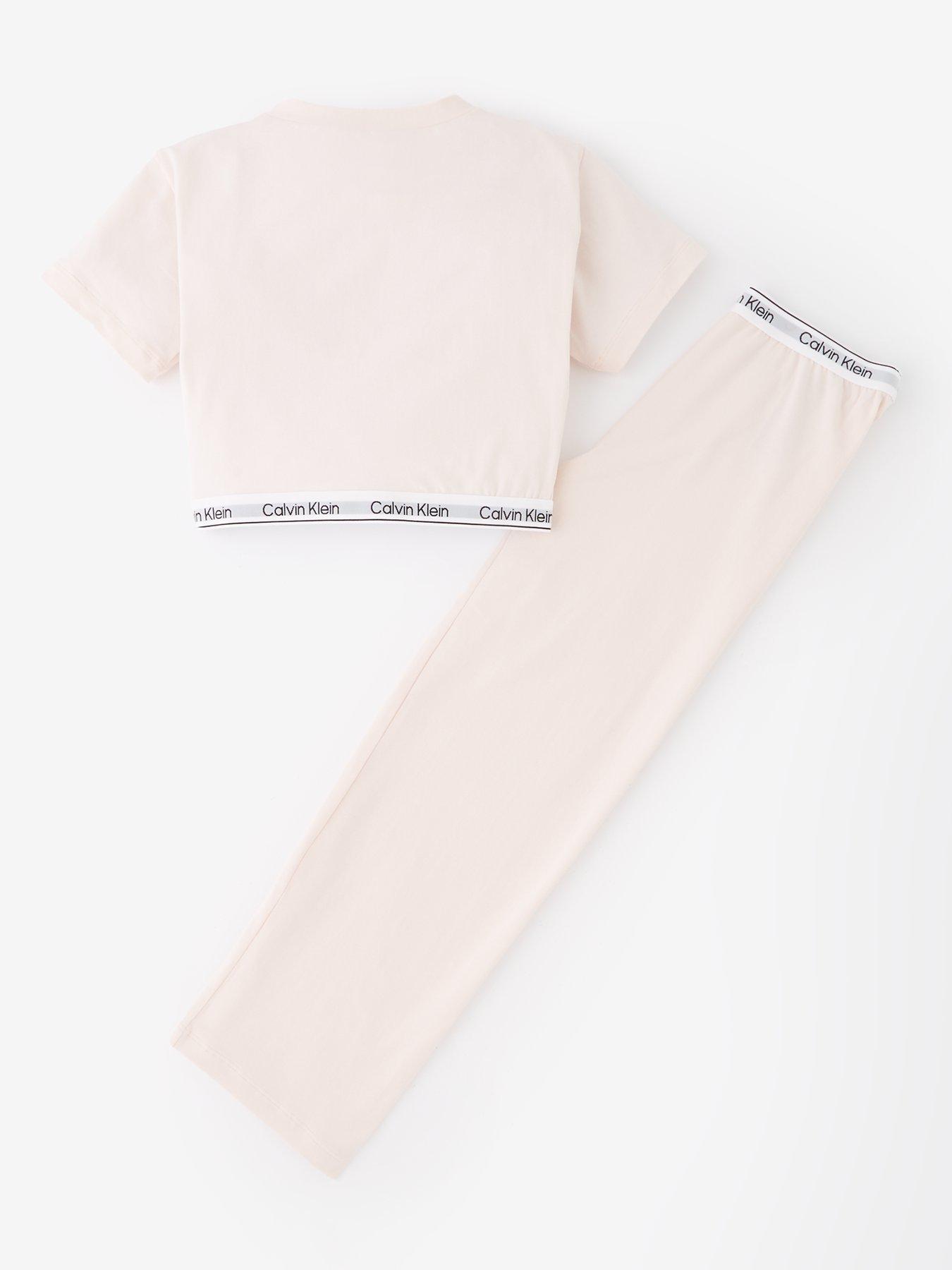 Image 2 of 4 of Calvin Klein Girls Modern Cotton Knit Pyjama Set - Pink