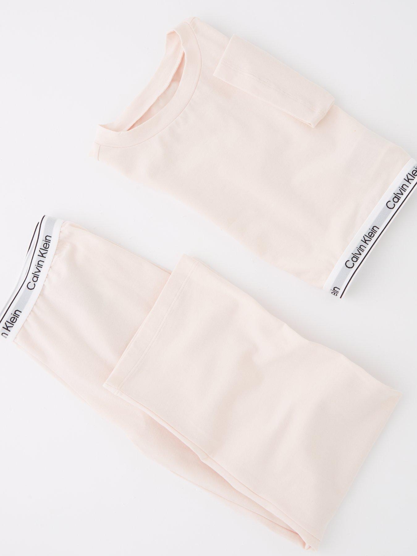 Image 4 of 4 of Calvin Klein Girls Modern Cotton Knit Pyjama Set - Pink