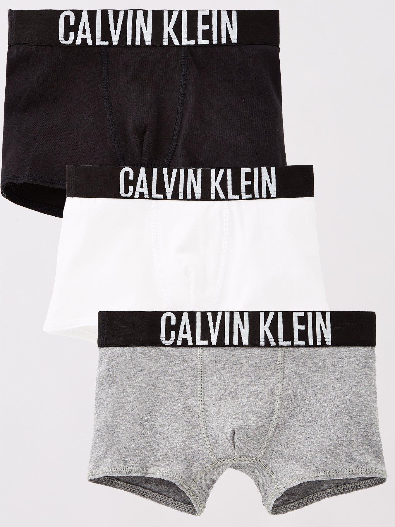 Calvin Klein Boys 3 Pack Intense Power Trunk, Multi, Size Age: 10-12 Years