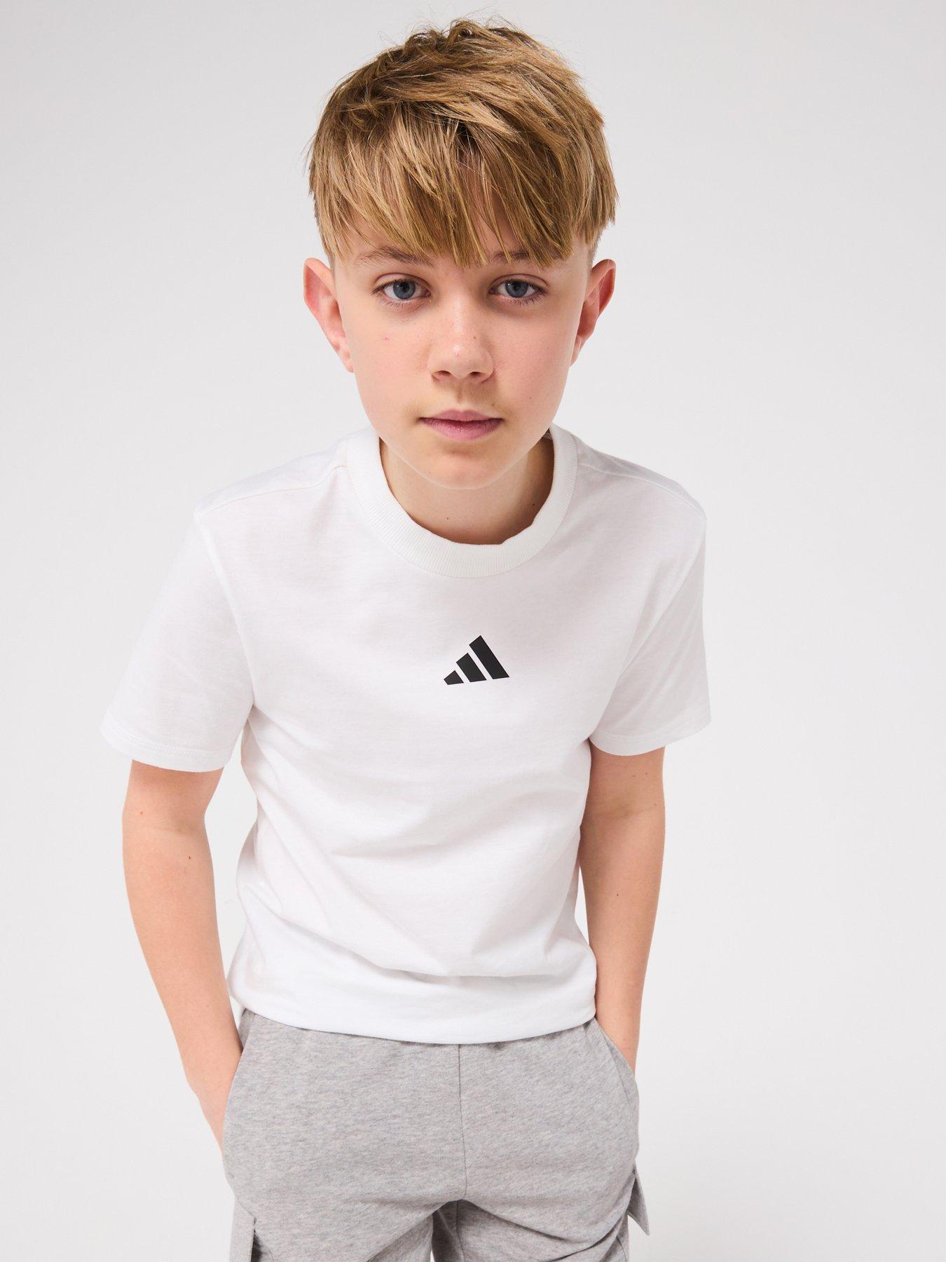 Image 5 of 6 of adidas Sportswear Junior Boys Essentials T-Shirt  - White