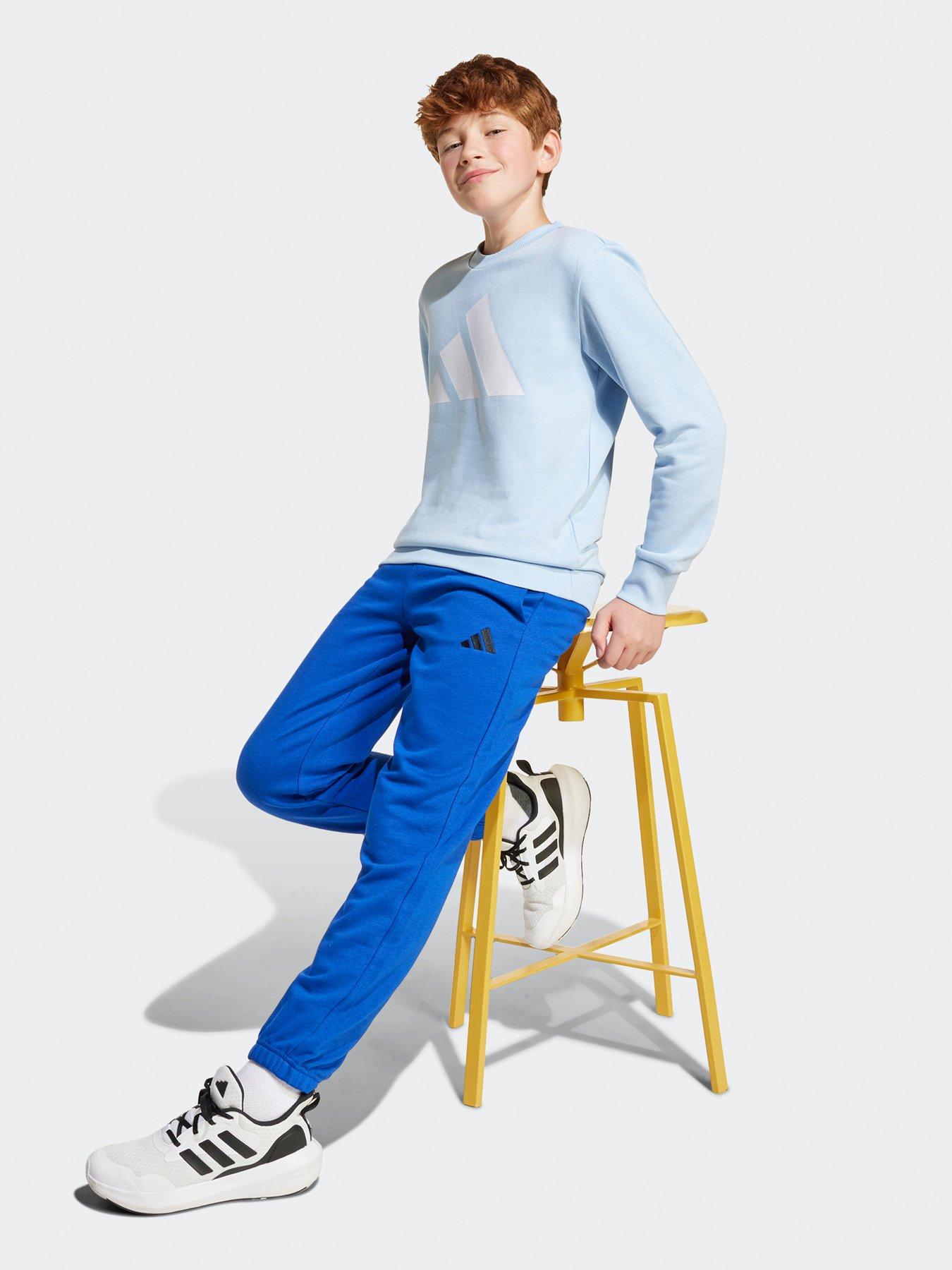Image 3 of 5 of adidas Sportswear Junior Boys Essentials Joggers  - Blue