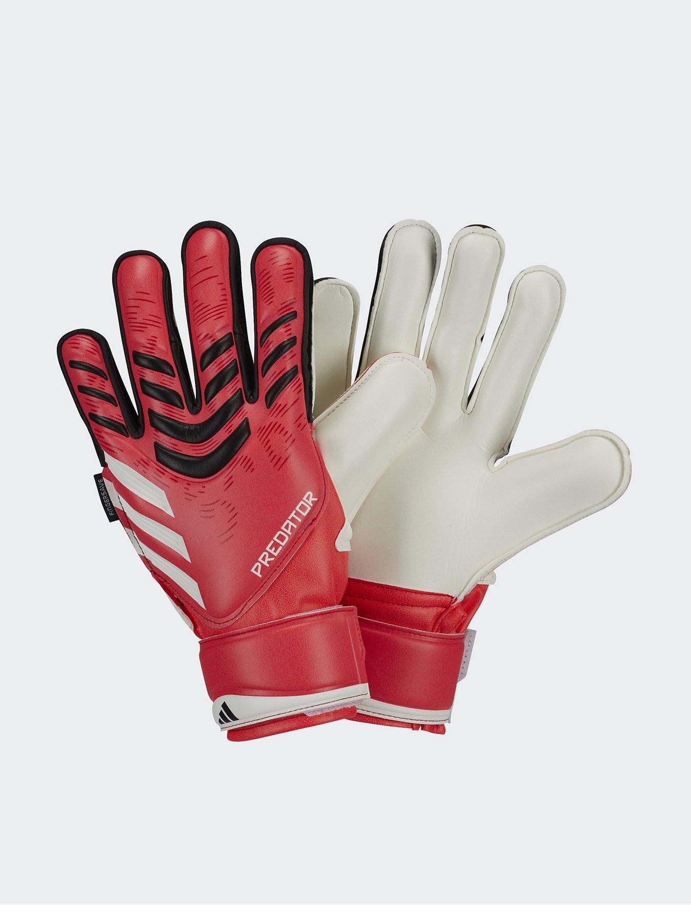 undefined Junior Predator Training Finger Save Goal Keeping Gloves - Red