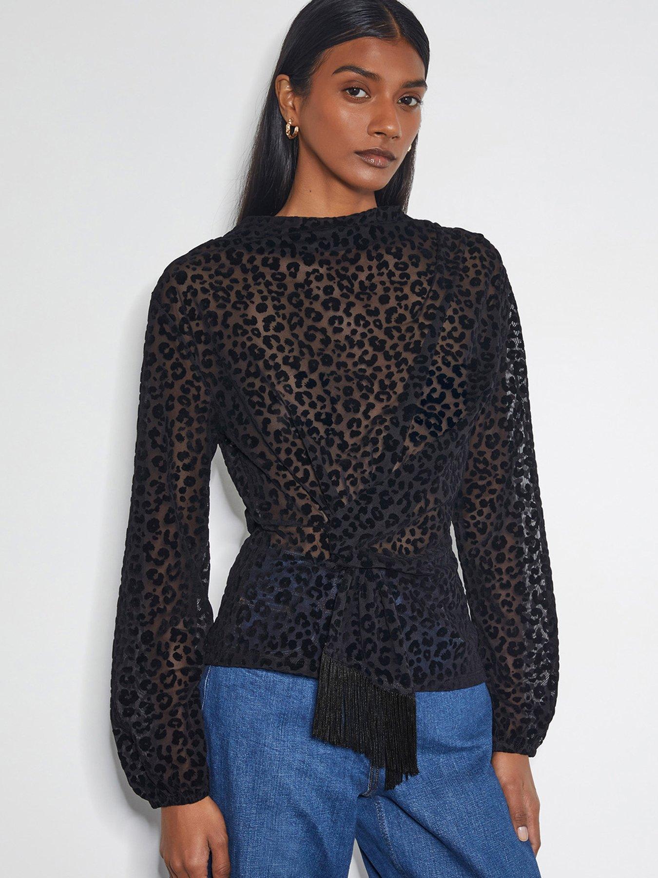 Image 1 of 5 of Monsoon Deb Devoire Top - Black