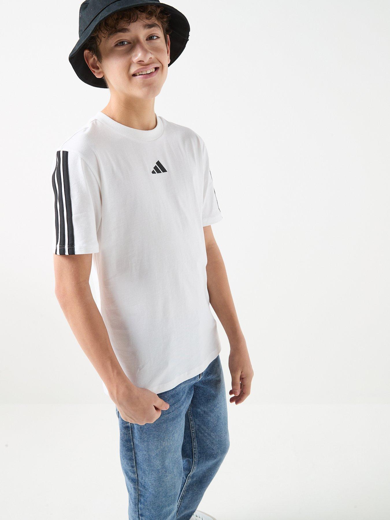 adidas Sportswear: Junior Boys Essentials T-shirt - White
