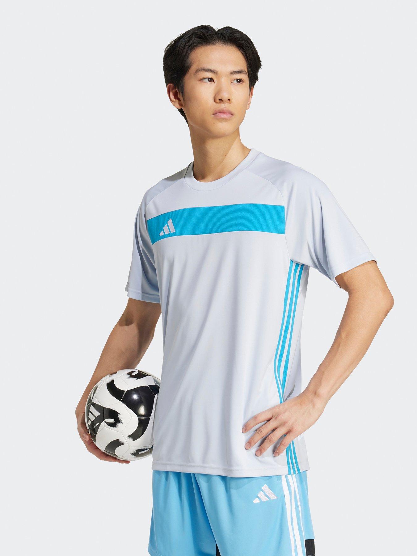 adidas Mens Tiro Essential Jersey - Grey/Blue