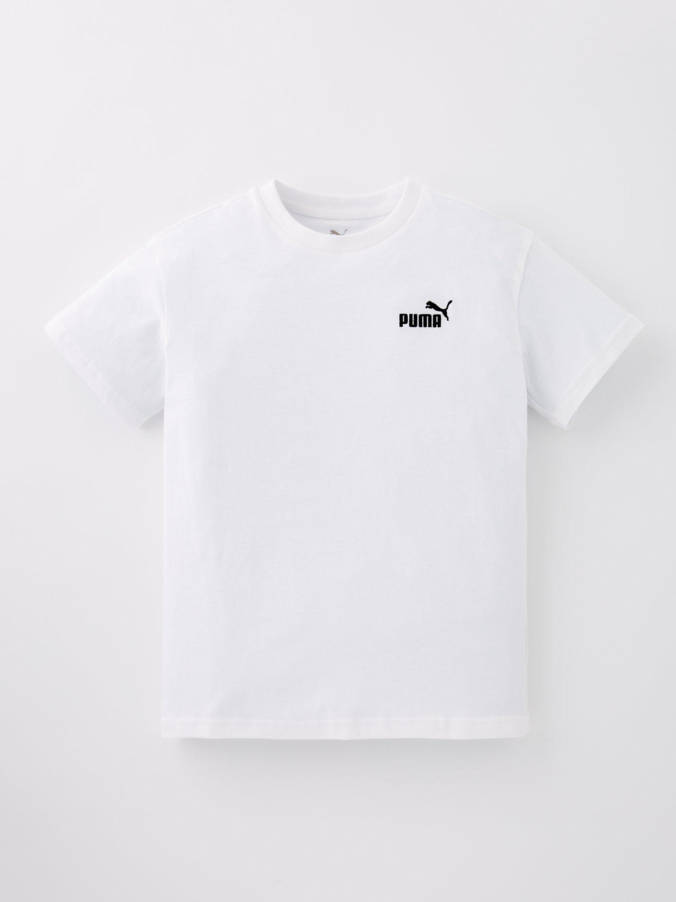 undefined Junior Boys Small Logo T-Shirt - Puma White