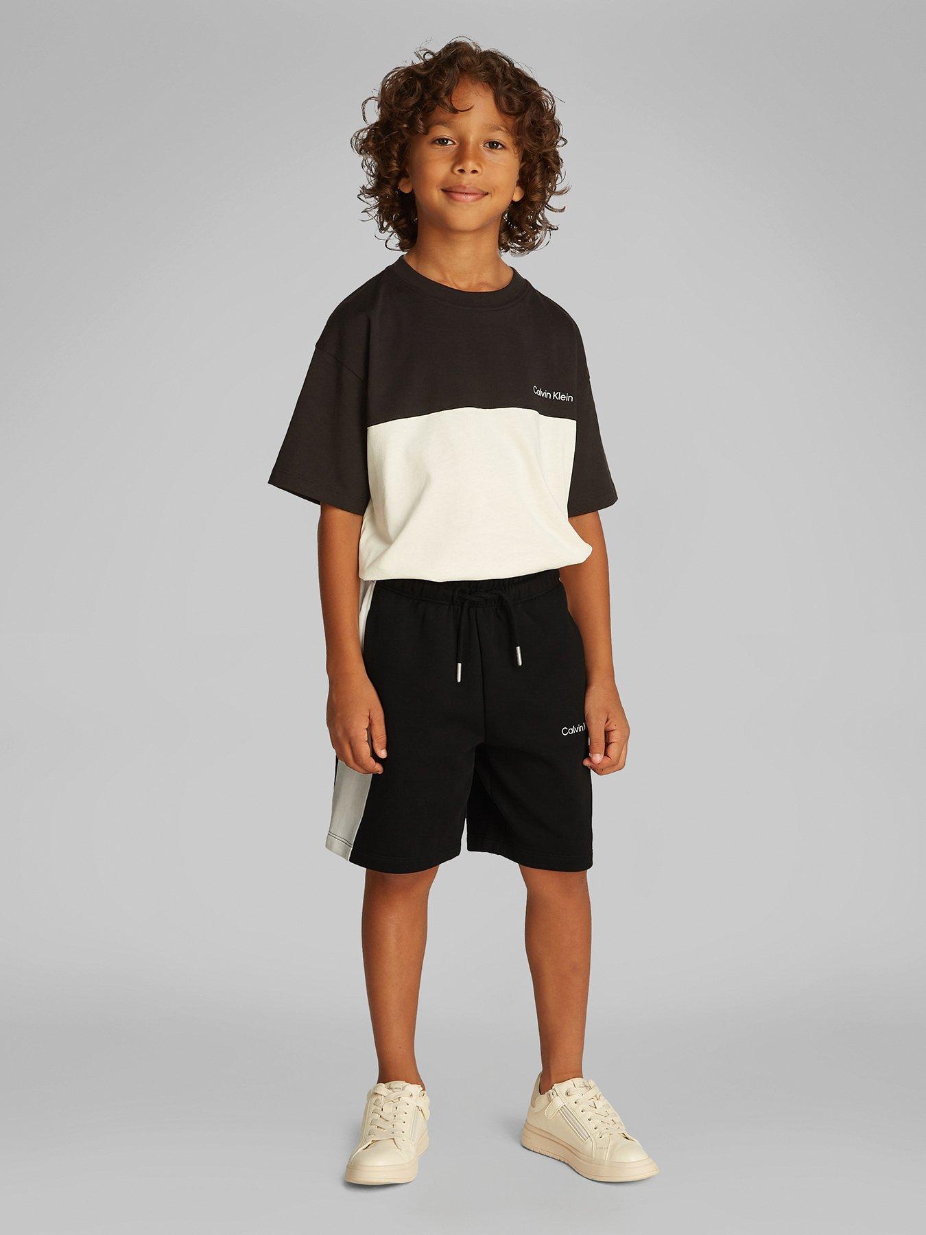 undefined Boys Color Block Relaxed Short - Black