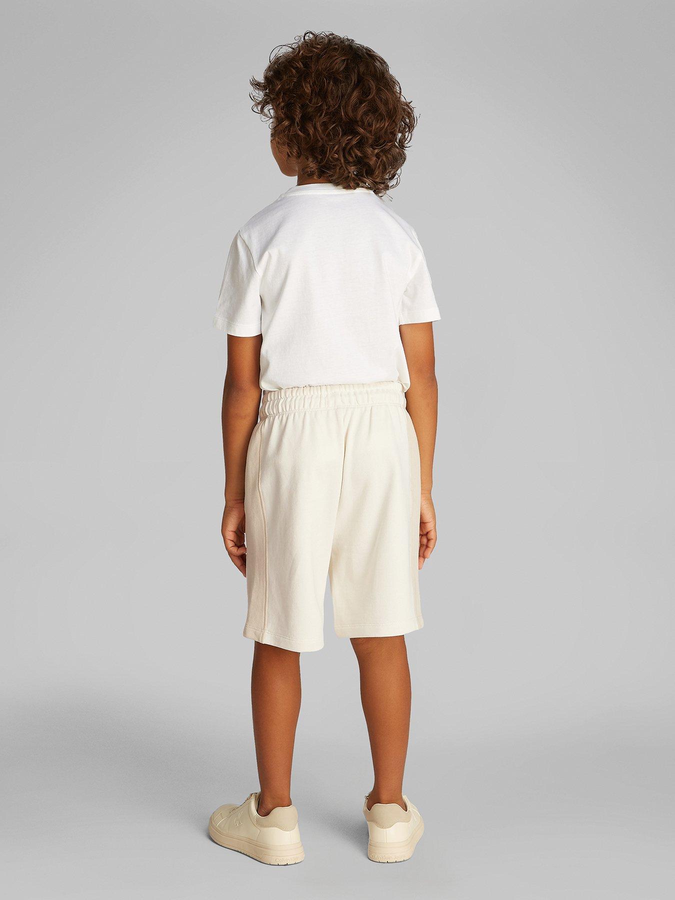 Image 2 of 5 of Calvin Klein Jeans Boys Color Block Relaxed Short - Beige