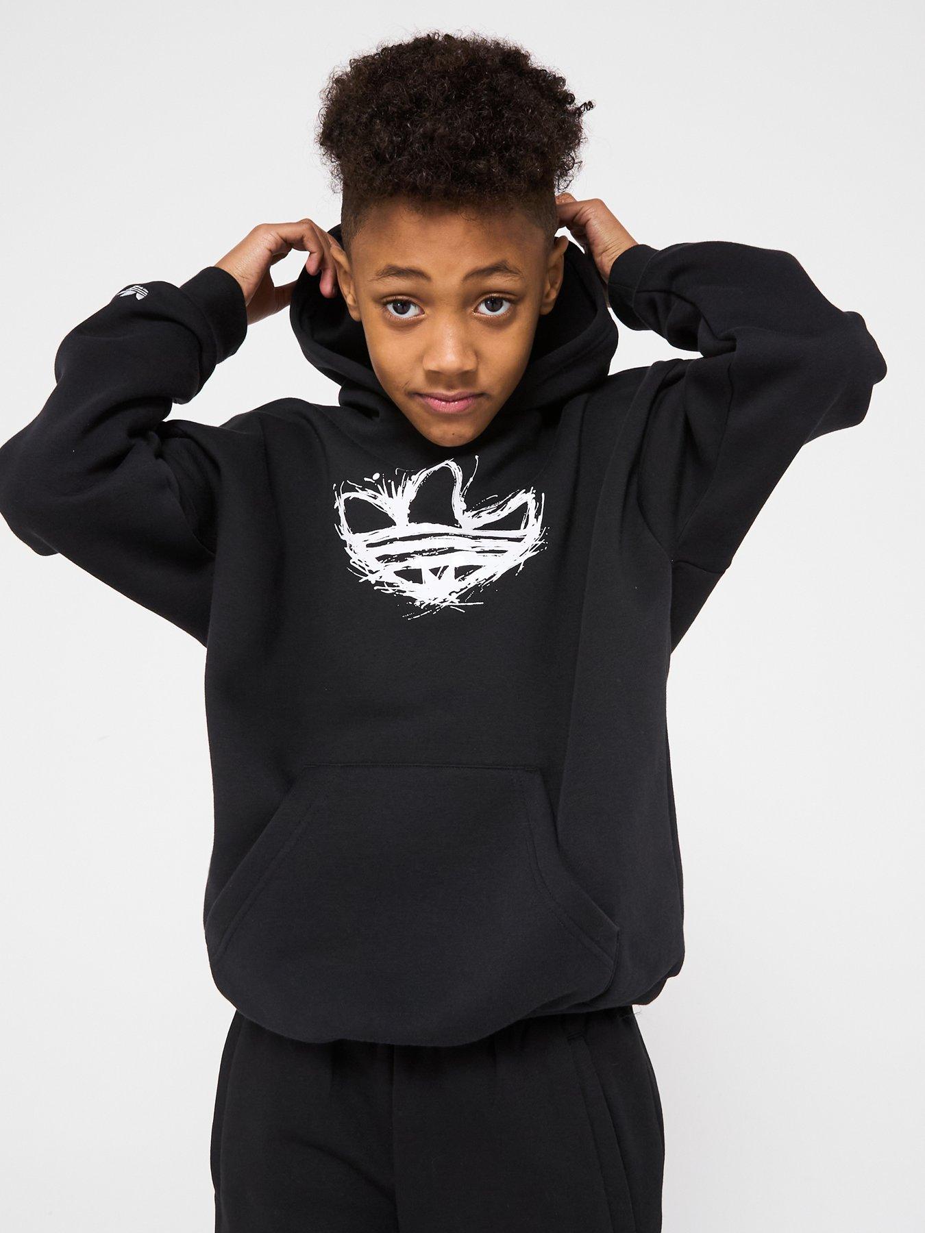 undefined Junior Boys Loose Hoodie - Black