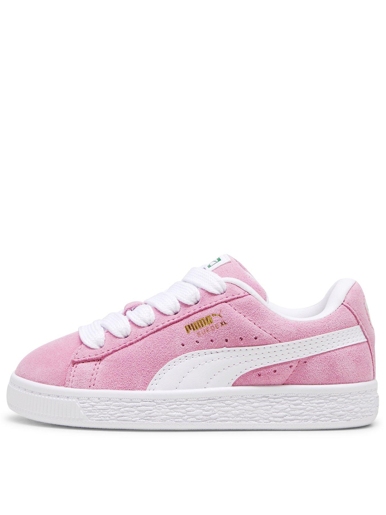 Puma Kids Unisex Suede Xl Pink Very