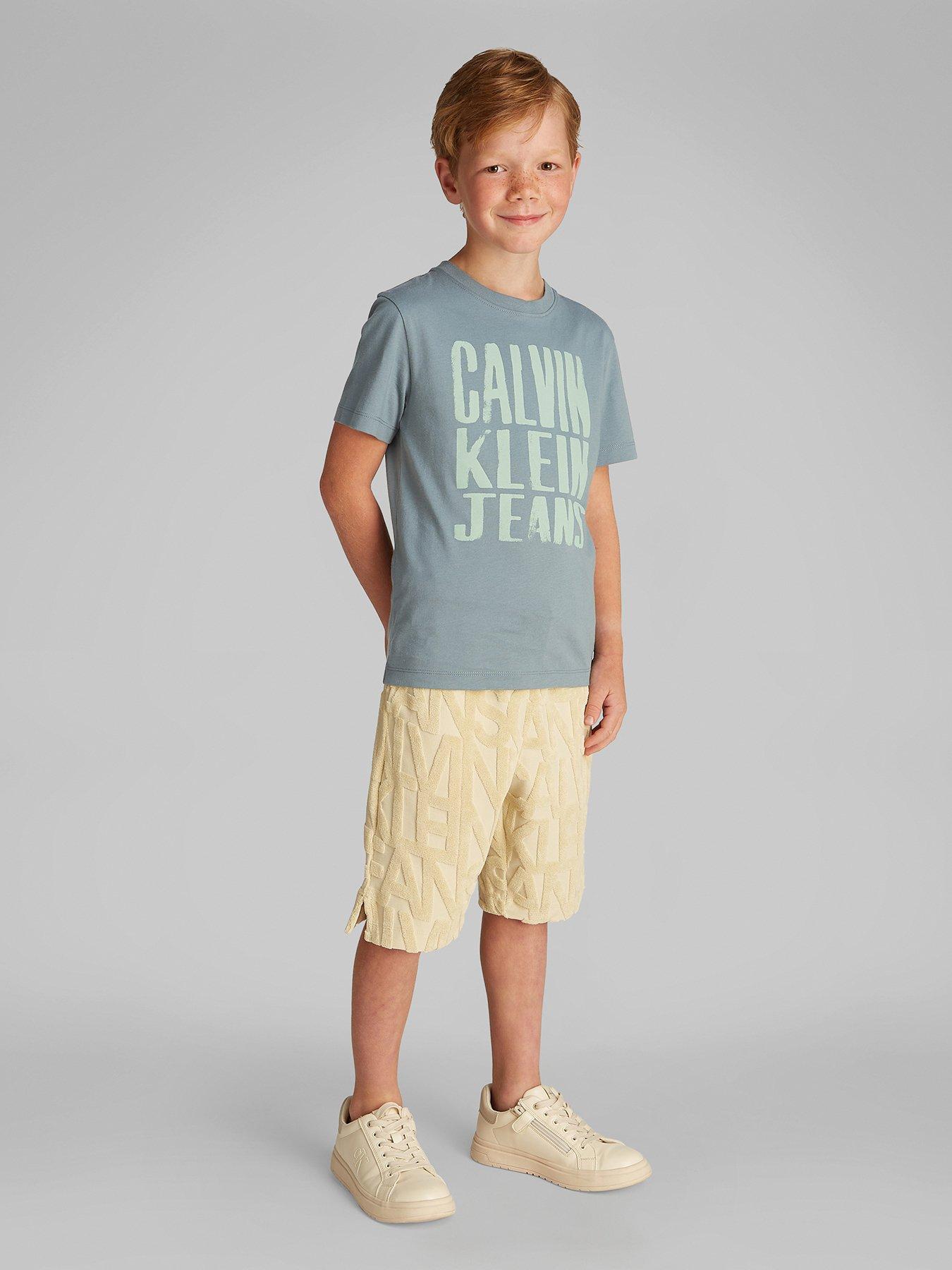 undefined Boys Slogan Graphic CKJ Short Sleeve T-Shirt - Green