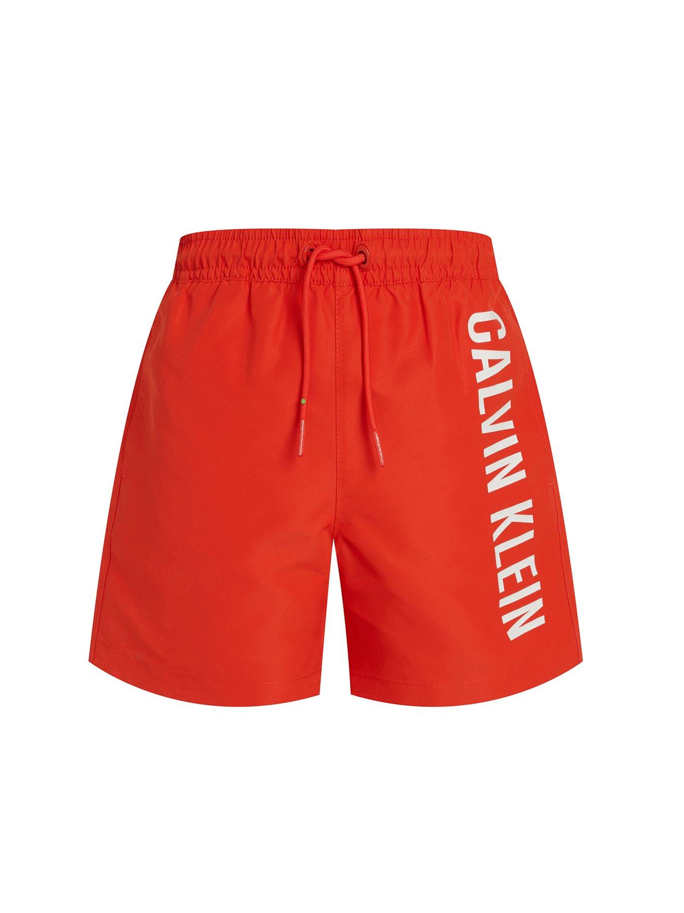 undefined Boys Medium Drawstring Swim Short - Red