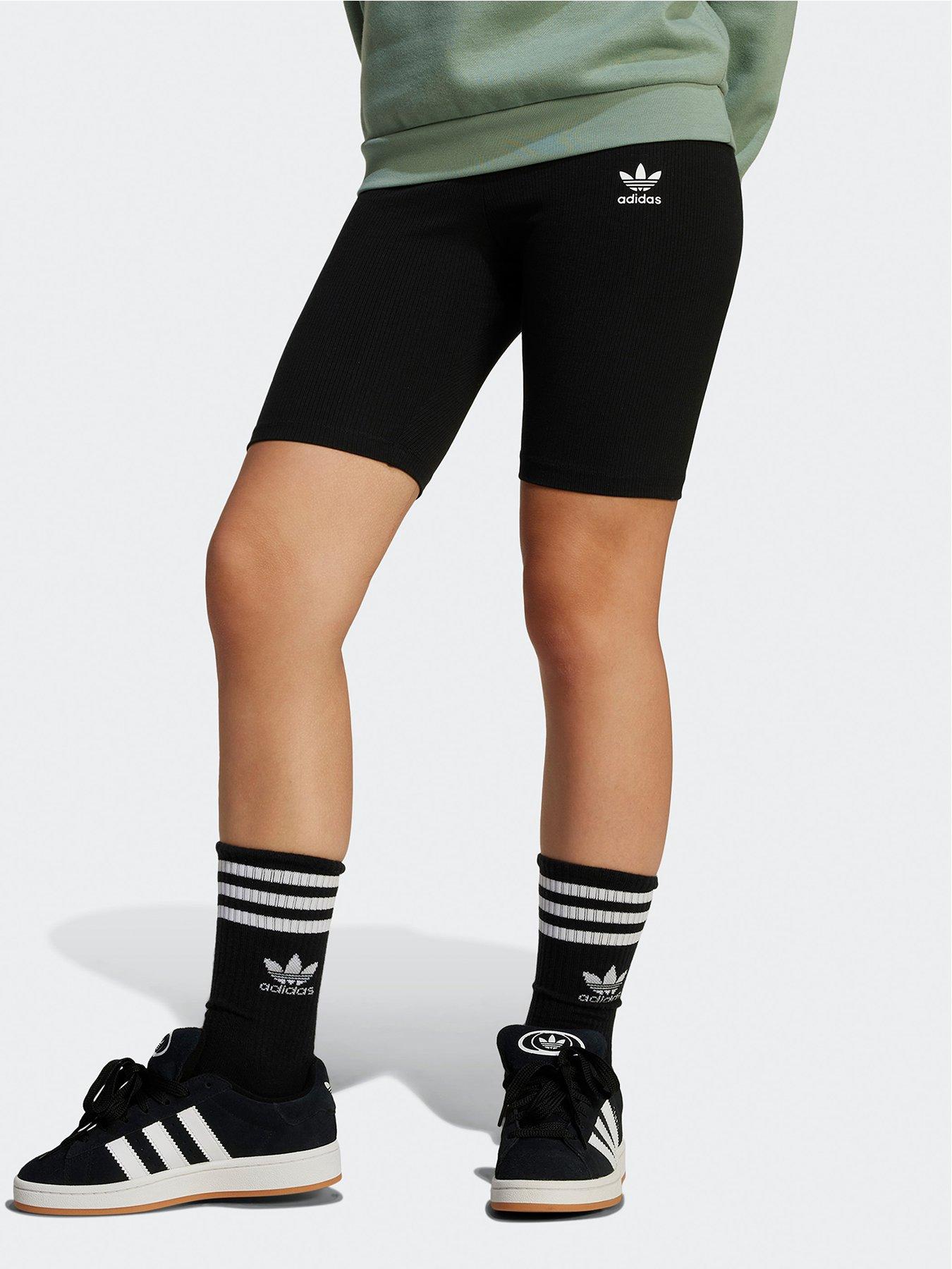 undefined Junior Girls Ribbed Cycling Shorts  - Black