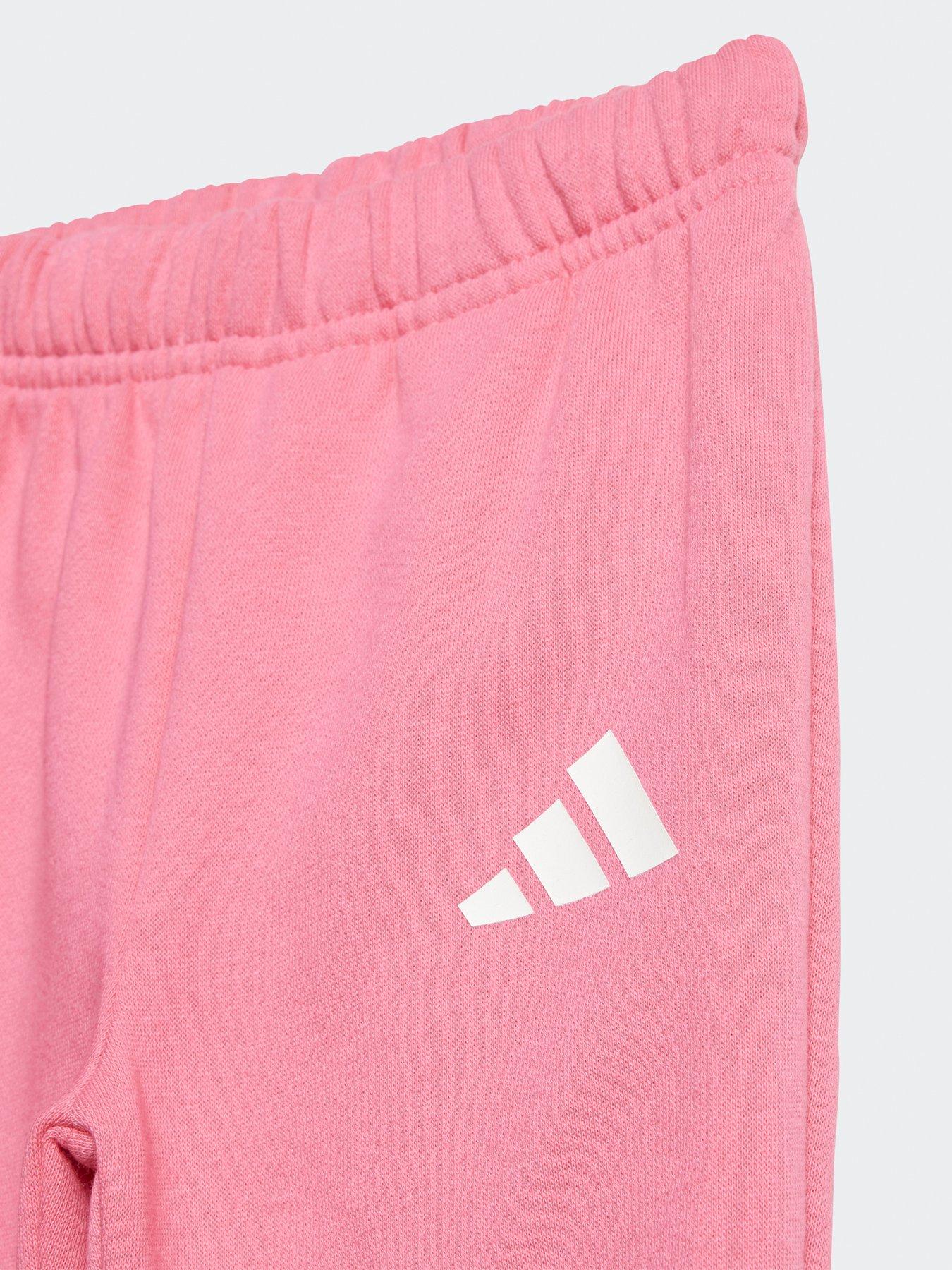 adidas Sportswear Infant Unisex Essentials Crew And Joggers Set - Pink ...
