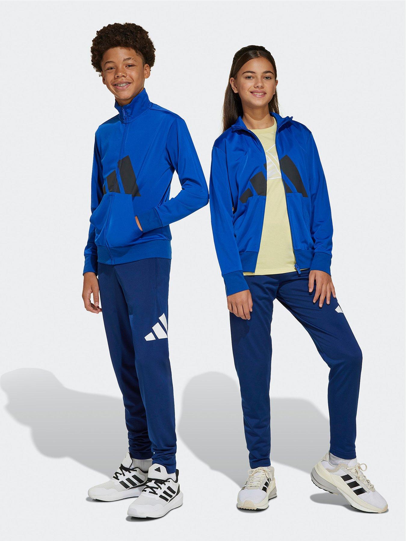 undefined Junior Boys Essentials Climacool Track Suit  - Blue