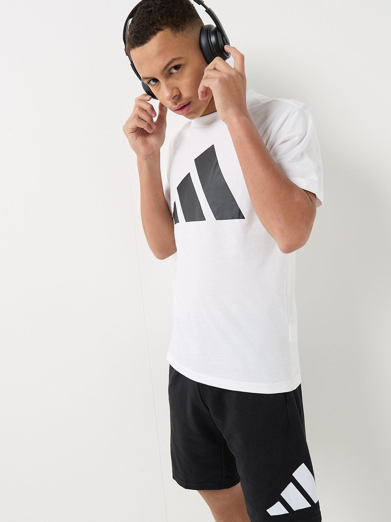adidas Sportswear Junior Boys Essentials Tee Set - White