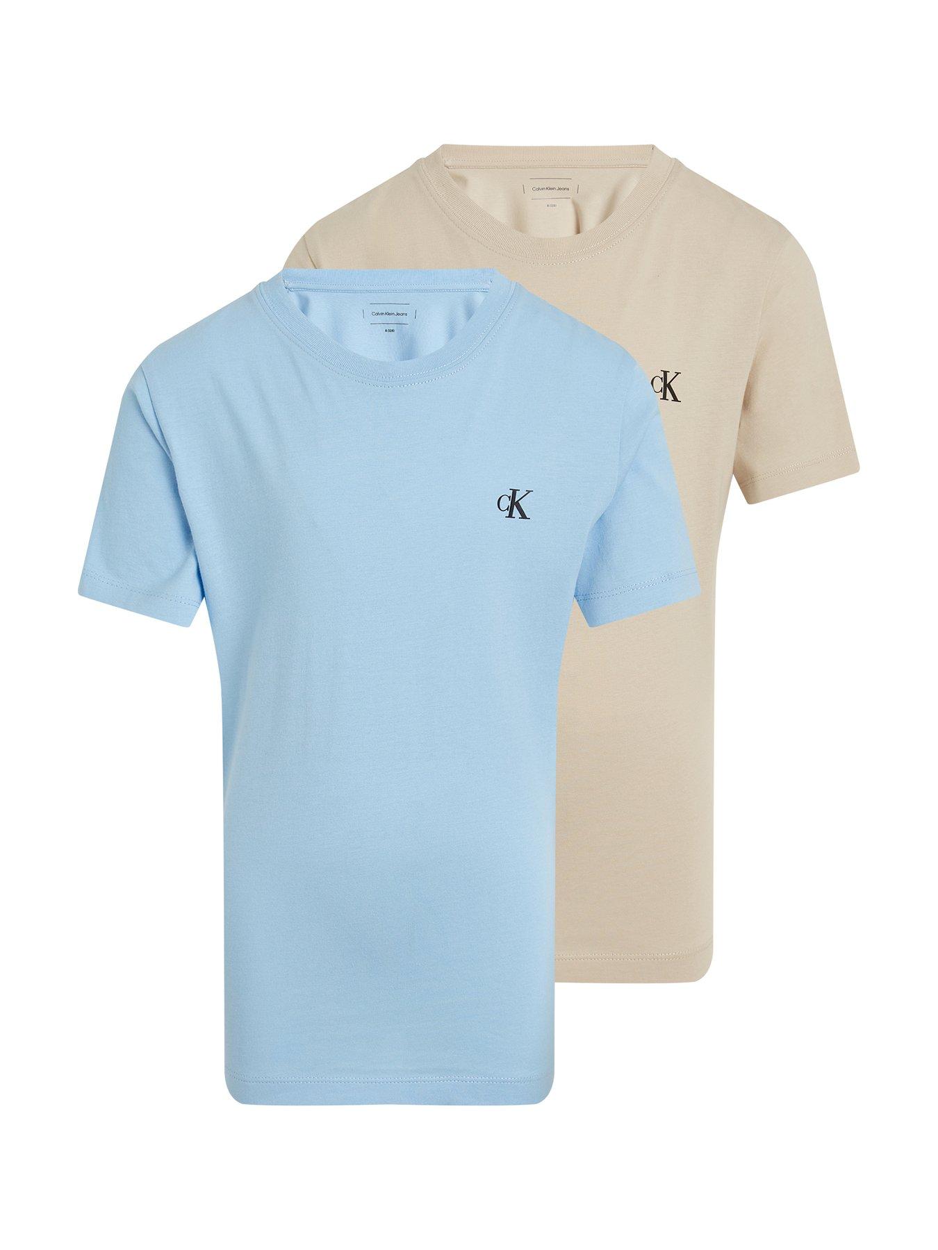 undefined Boys 2 Pack of Monogram Short Sleeve T-Shirts - Multi