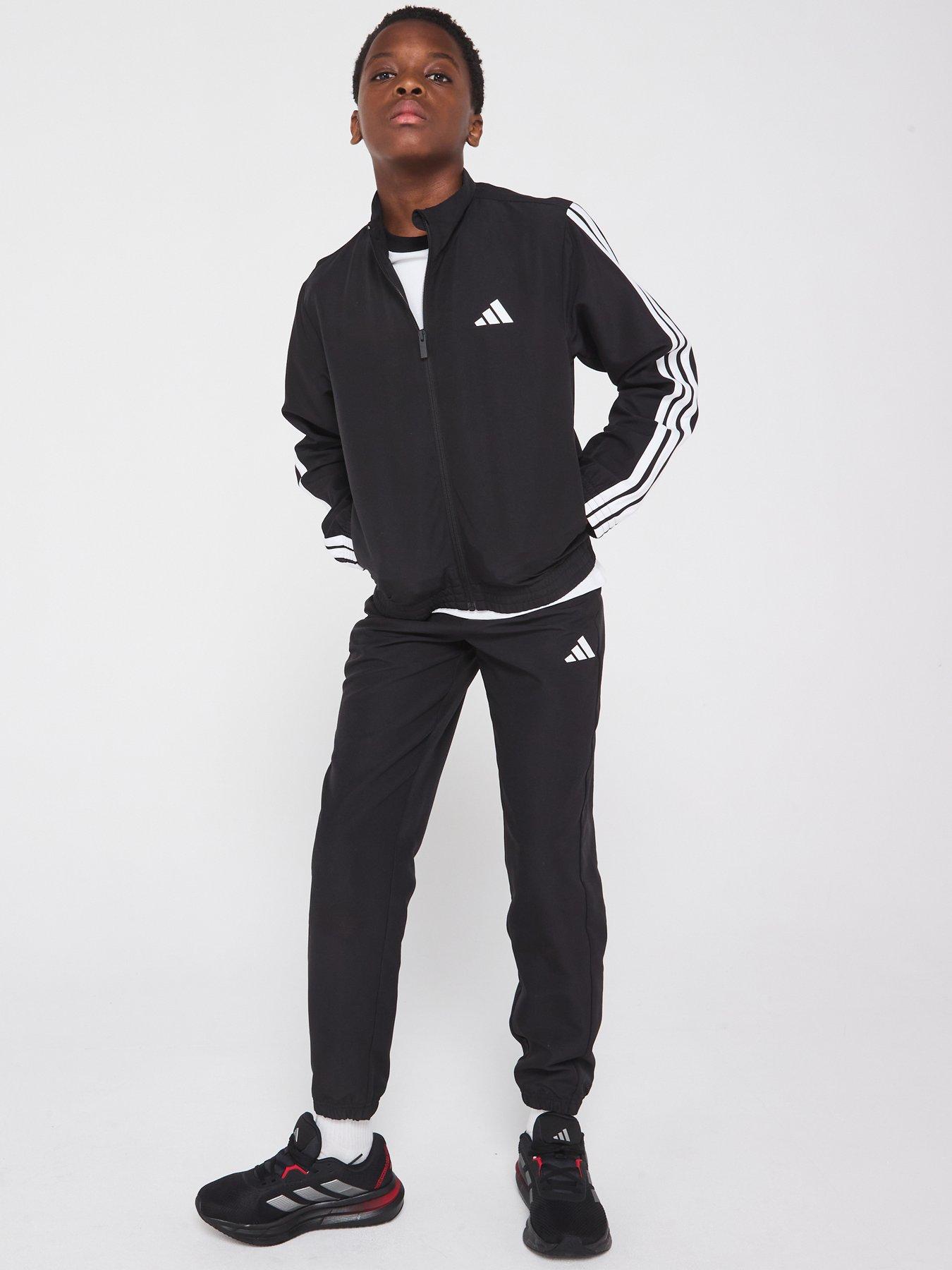 undefined Junior Boys Essentials Climacool Track Suit  - Black