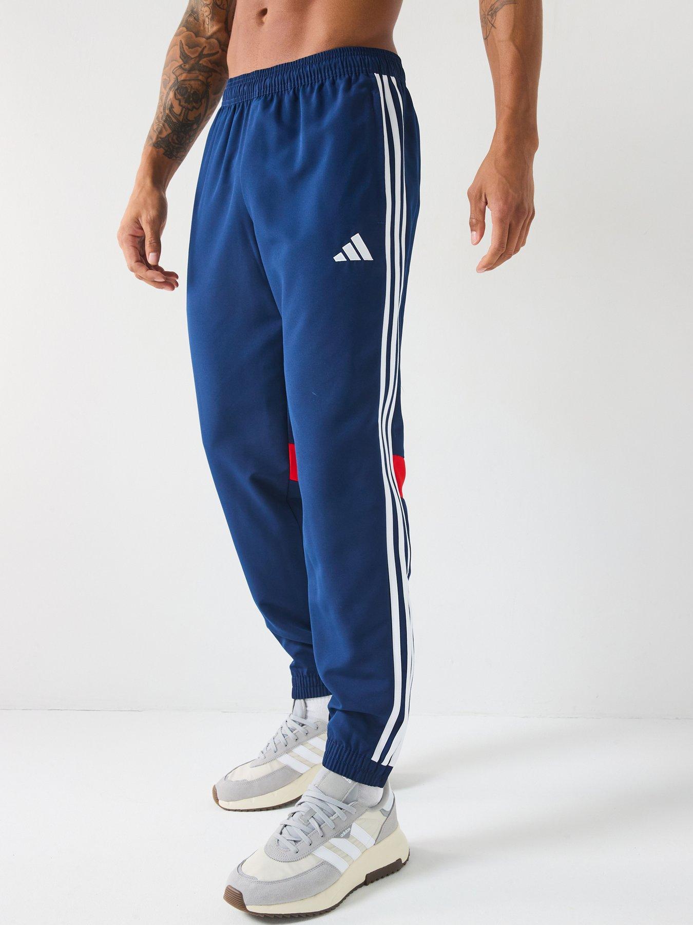 undefined Mens Tiro Essentials Woven Pant - Navy/red