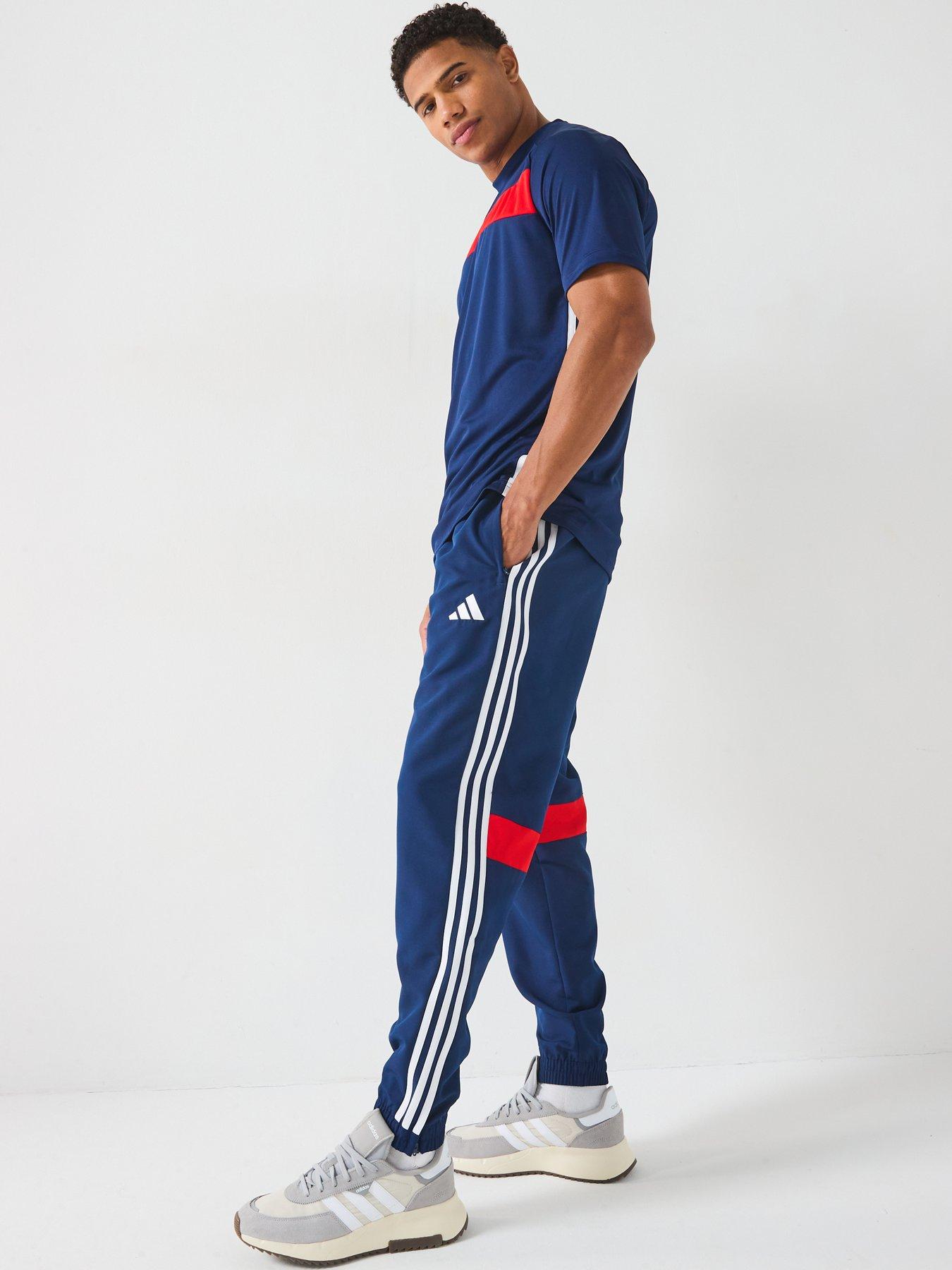 Image 6 of 6 of adidas Mens Tiro Essentials Woven Pant - Navy/red