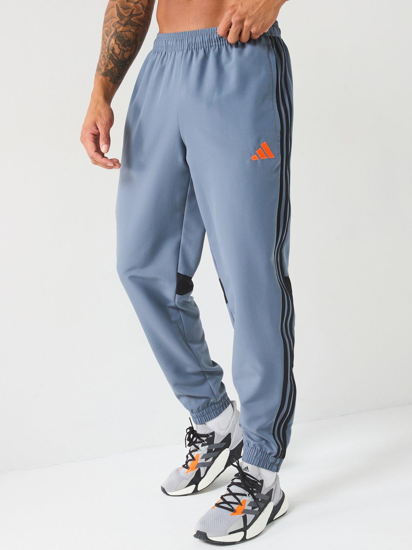 undefined Mens Tiro Essentials Woven Pant - Grey/pink