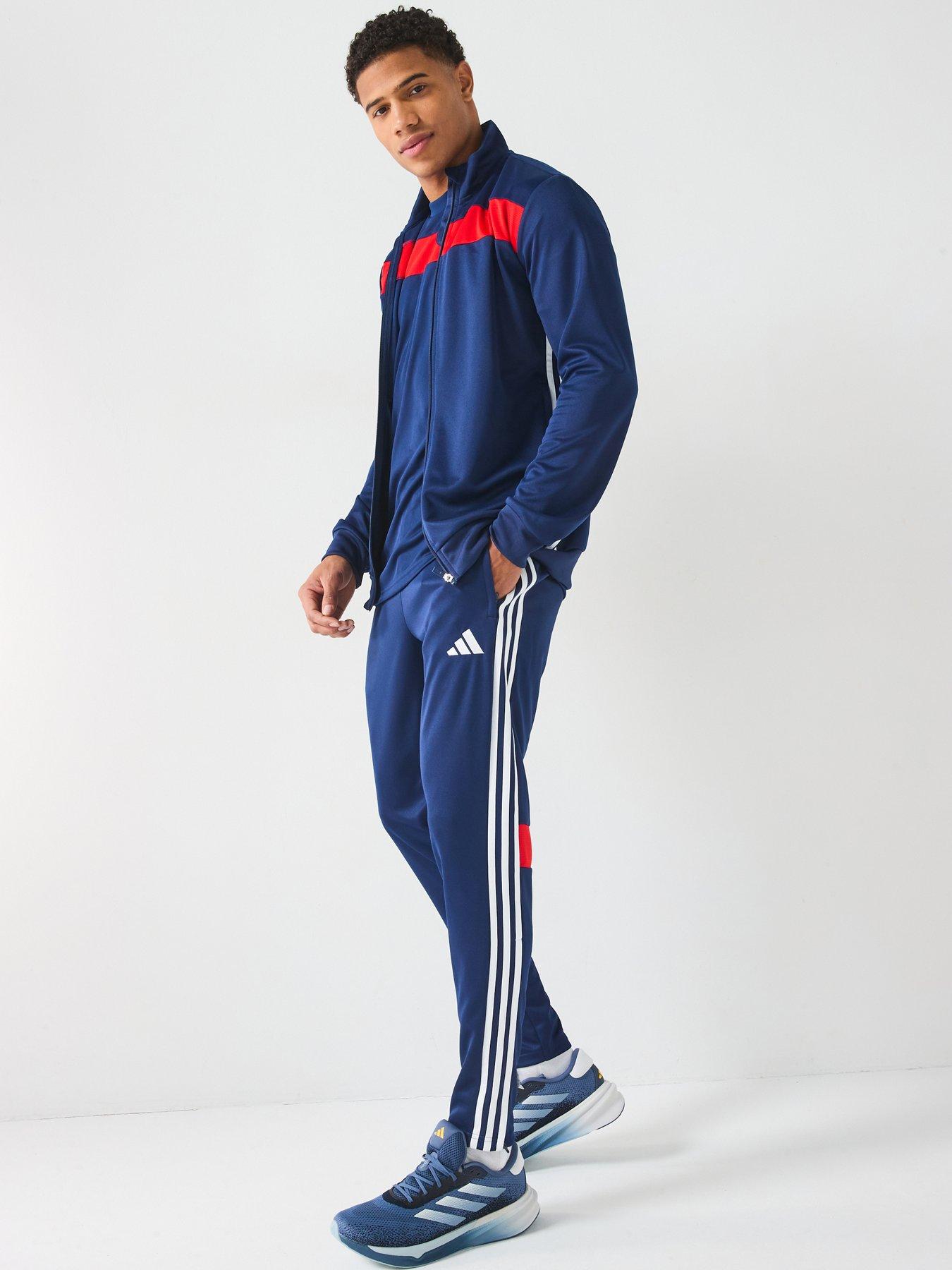 Image 1 of 4 of adidas Mens Tiro Essentials Tracksuit - Blue/red