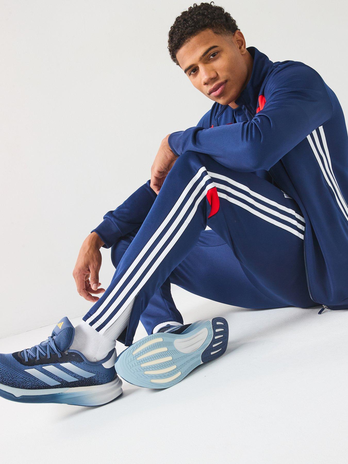 Image 4 of 4 of adidas Mens Tiro Essentials Tracksuit - Blue/red