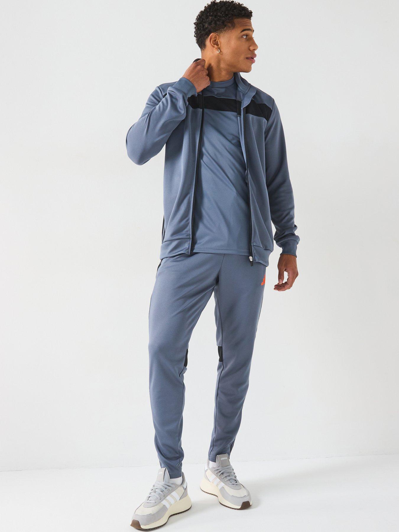 Image 3 of 6 of adidas Mens Tiro Essentials Tracksuit - Black/orange