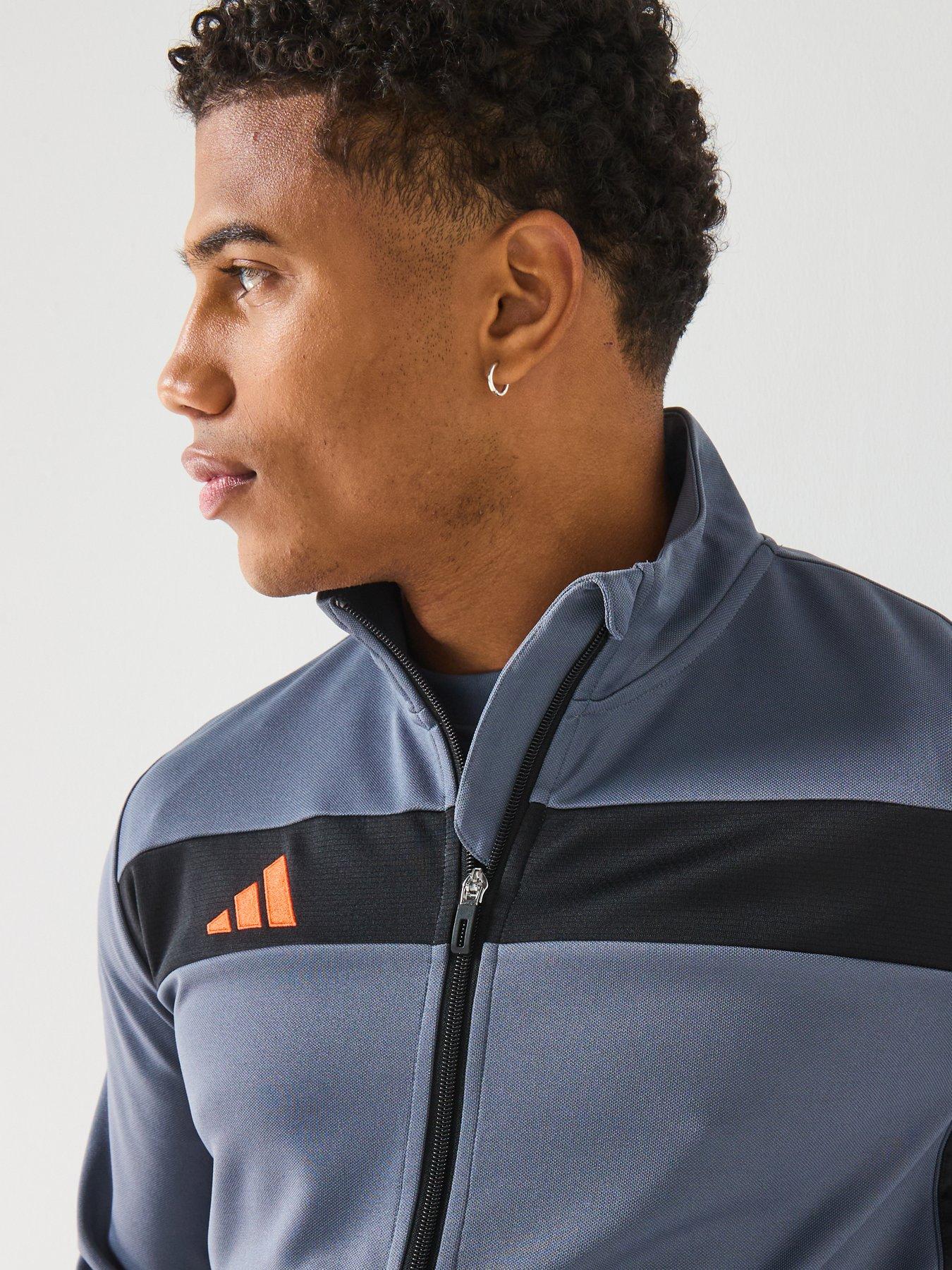 adidas Mens Tiro Essentials Tracksuit Black/orange Very