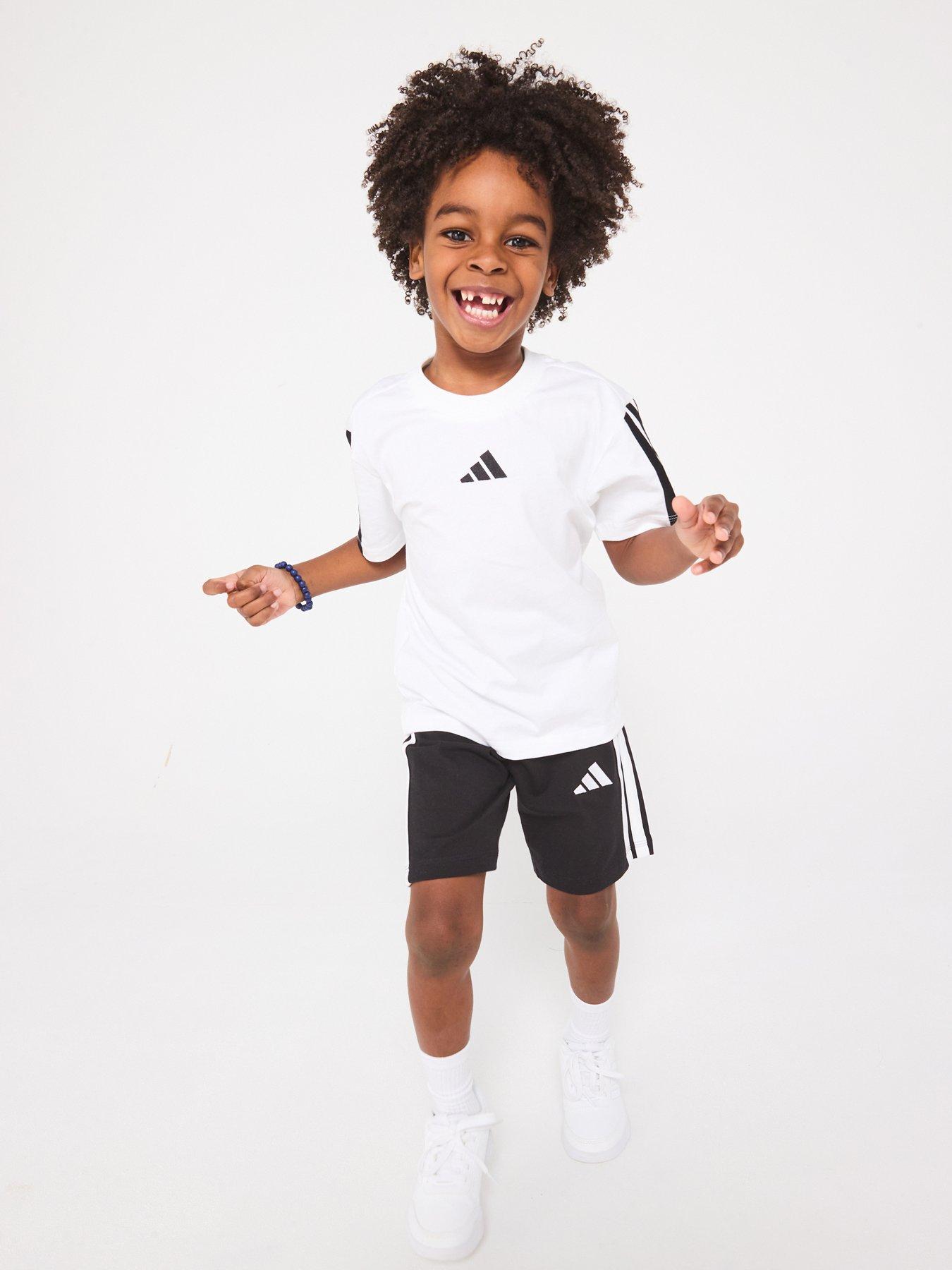 adidas Sportswear Kids Unisex Essentials Tee Set, White, Size 5-6 Years
