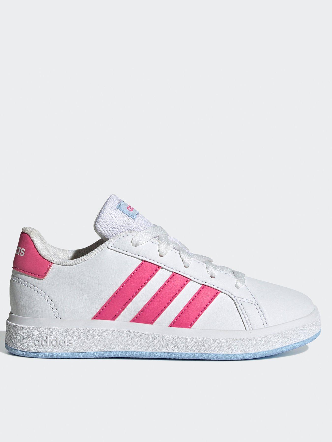 undefined Kids Unisex Grand Court Lifestyle Tennis Lace-Up Shoes - White