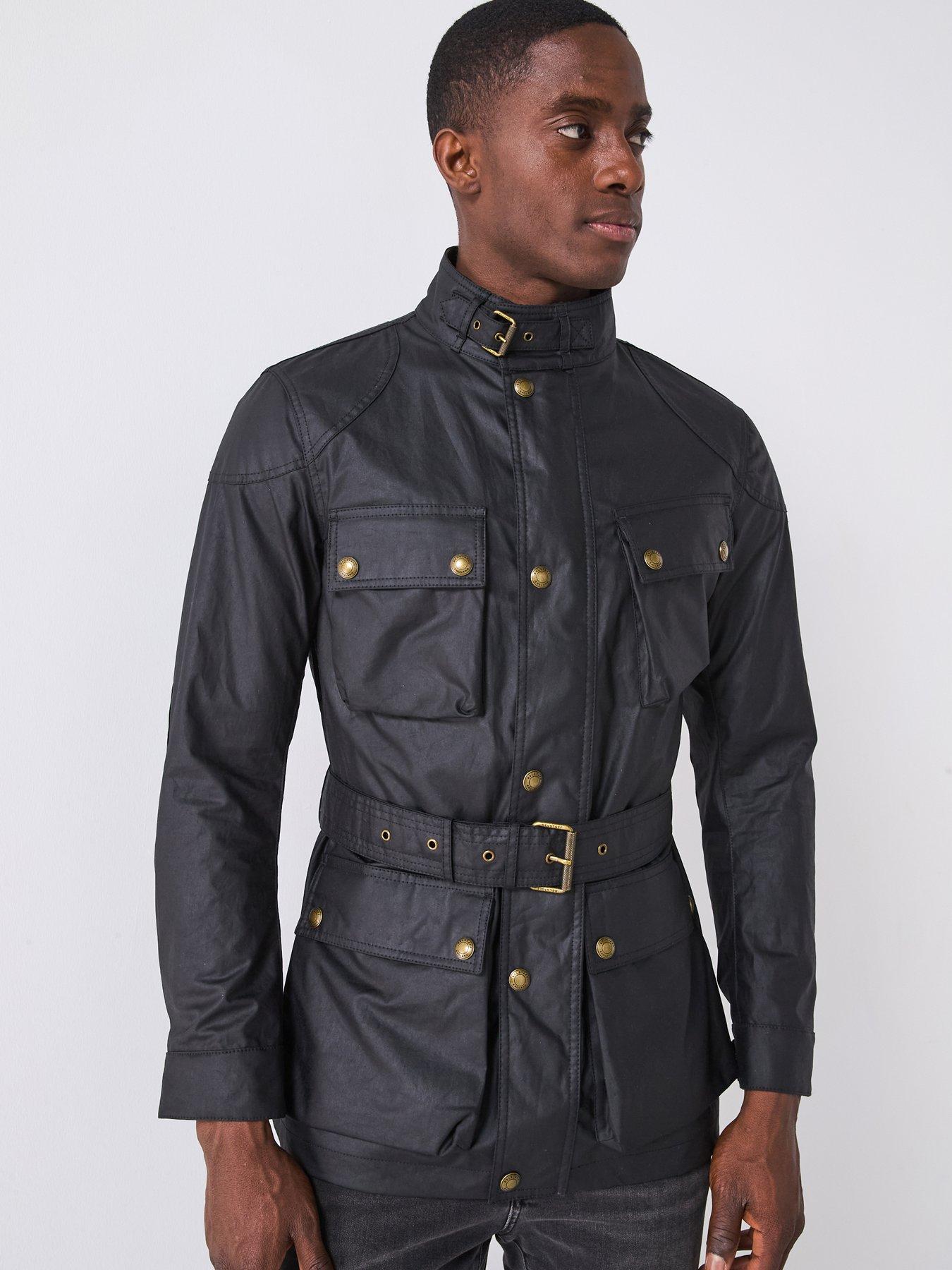undefined Trialmaster Wax Belted Field Jacket - Black