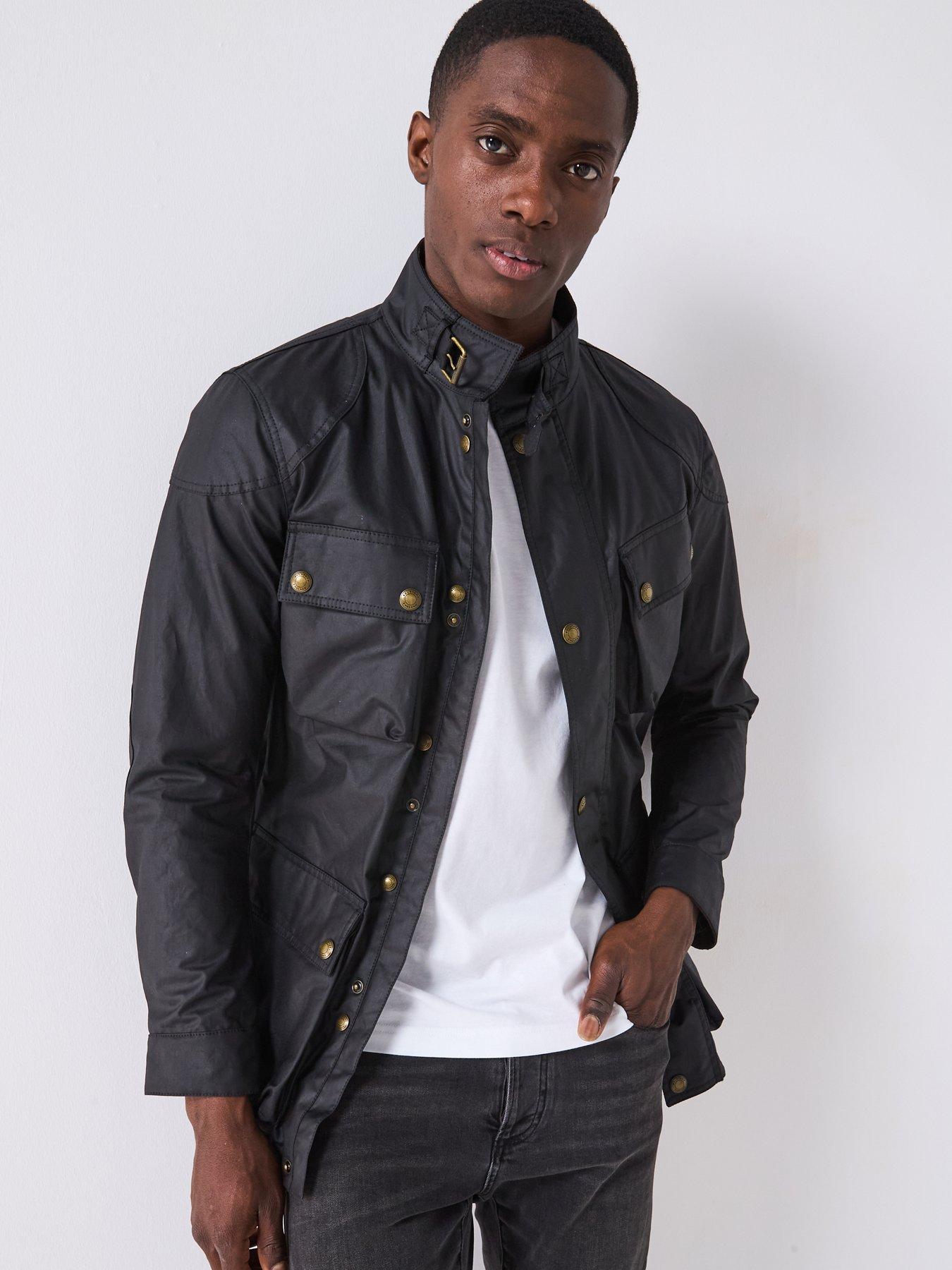 Belstaff Trialmaster Wax Belted Field Jacket Black Very