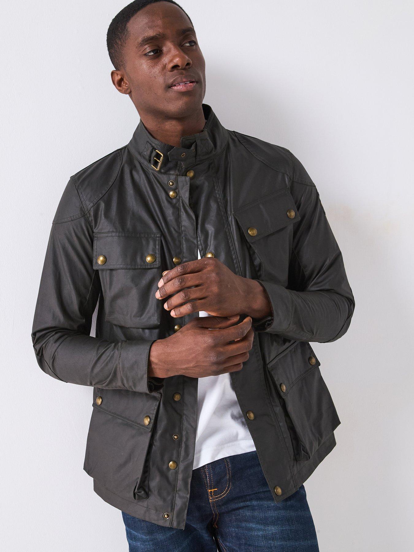 Image 1 of 6 of Belstaff Fieldmaster Wax Field Jacket - Dark Khaki