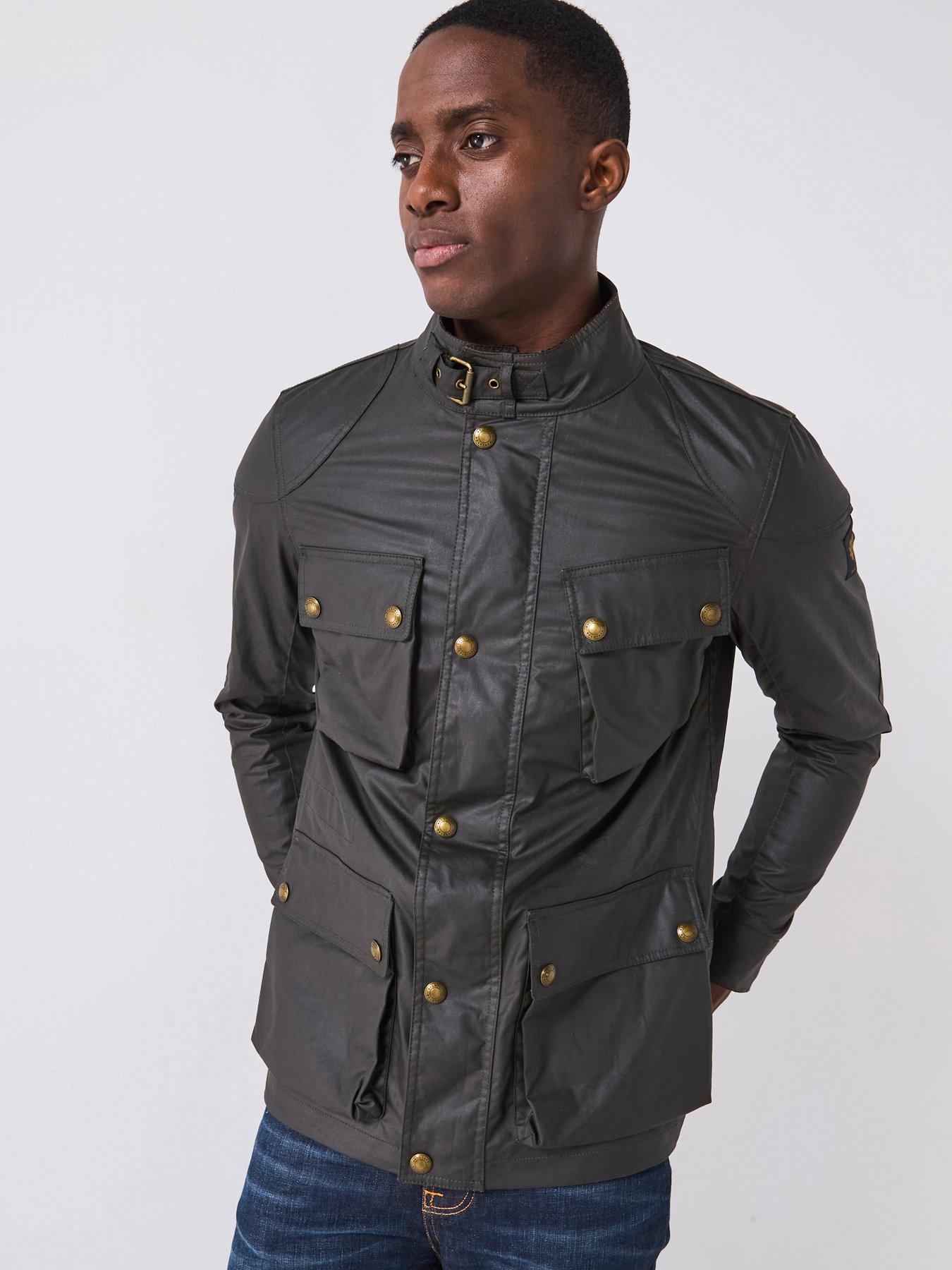 Image 5 of 6 of Belstaff Fieldmaster Wax Field Jacket - Dark Khaki