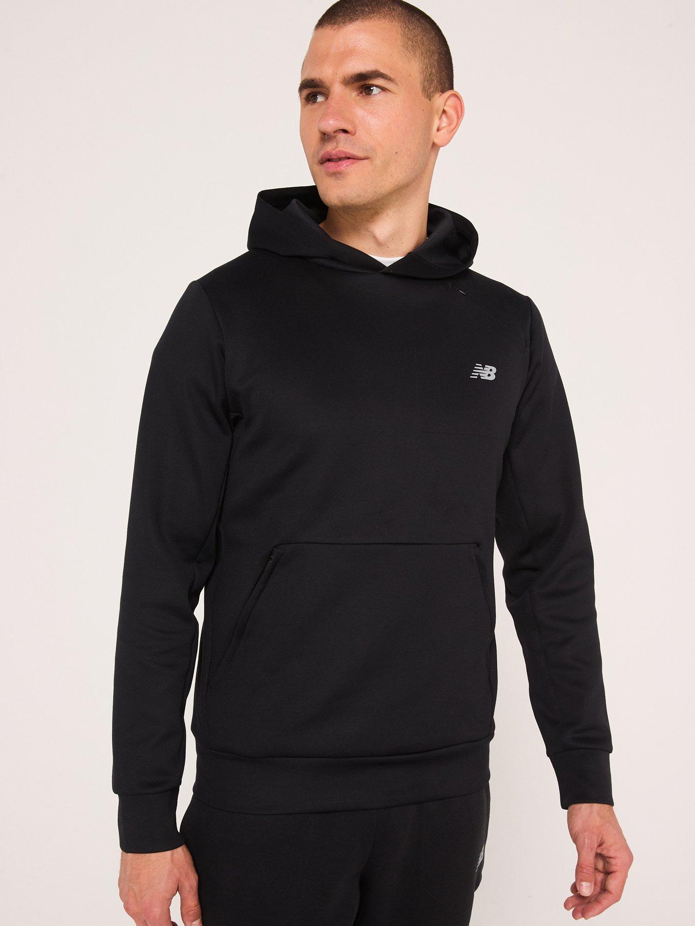 undefined Mens Running Tech Knit Hoodie - Black