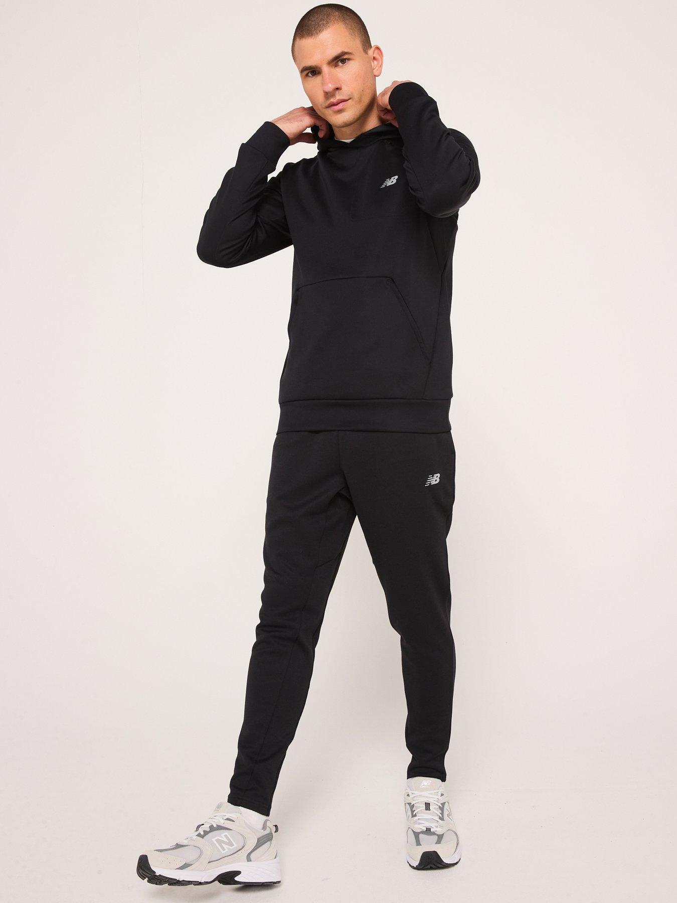 Image 3 of 5 of New Balance Mens Running Tech Knit Hoodie - Black