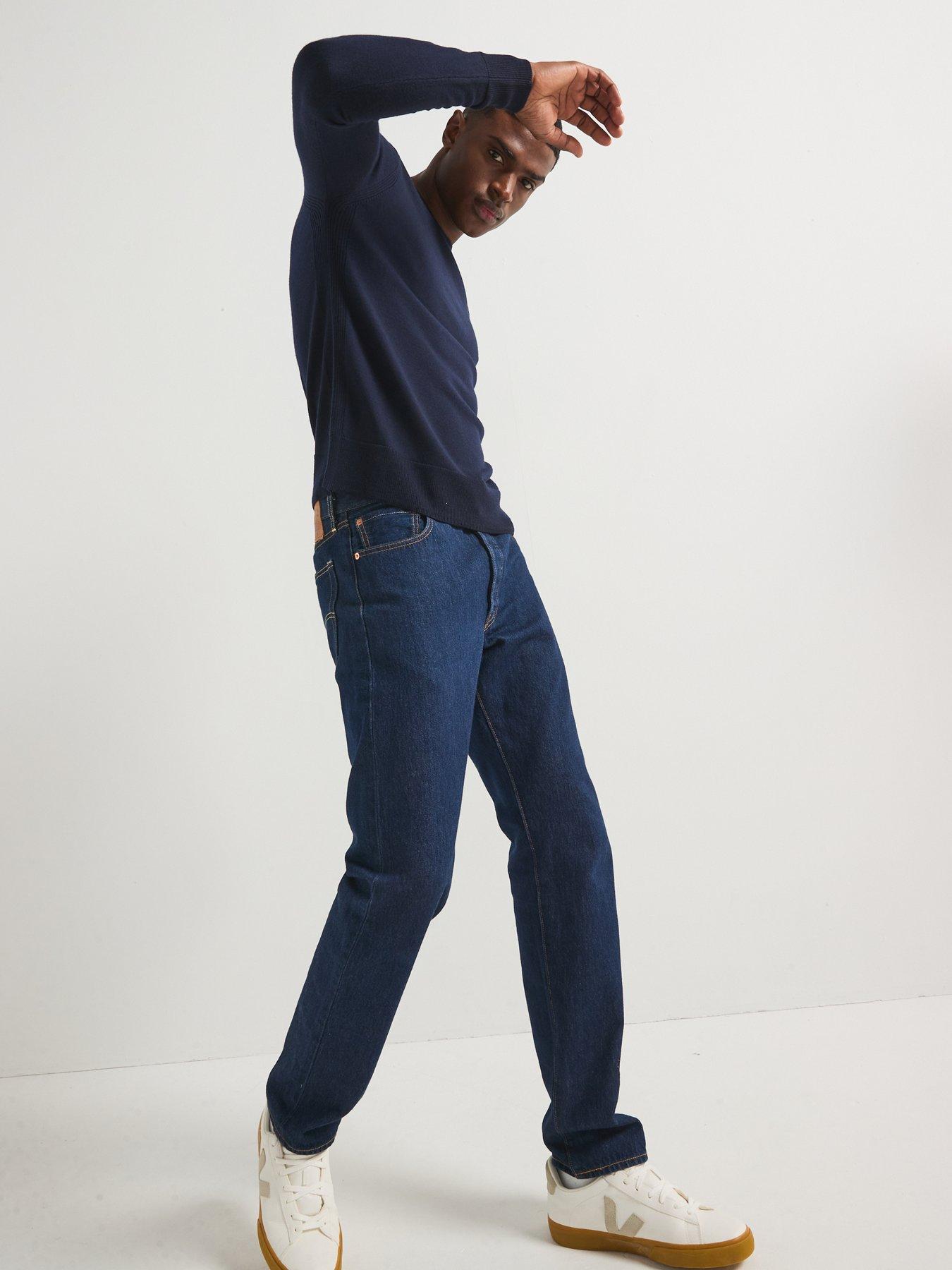 Image 3 of 6 of Belstaff Kerrigan Shoulder Patch Merino Wool Knitted Jumper - Navy