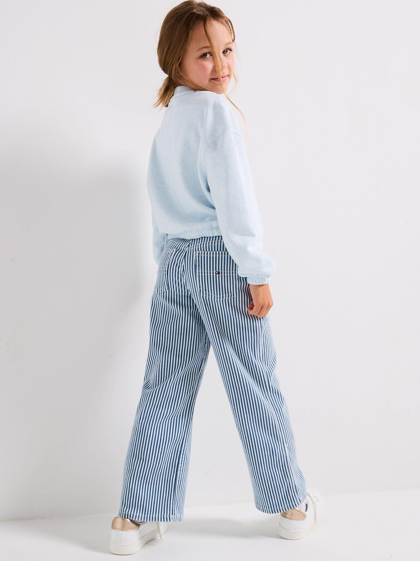 Image 2 of 6 of Tommy Hilfiger Girls Mabel Stripe Jeans - Blue