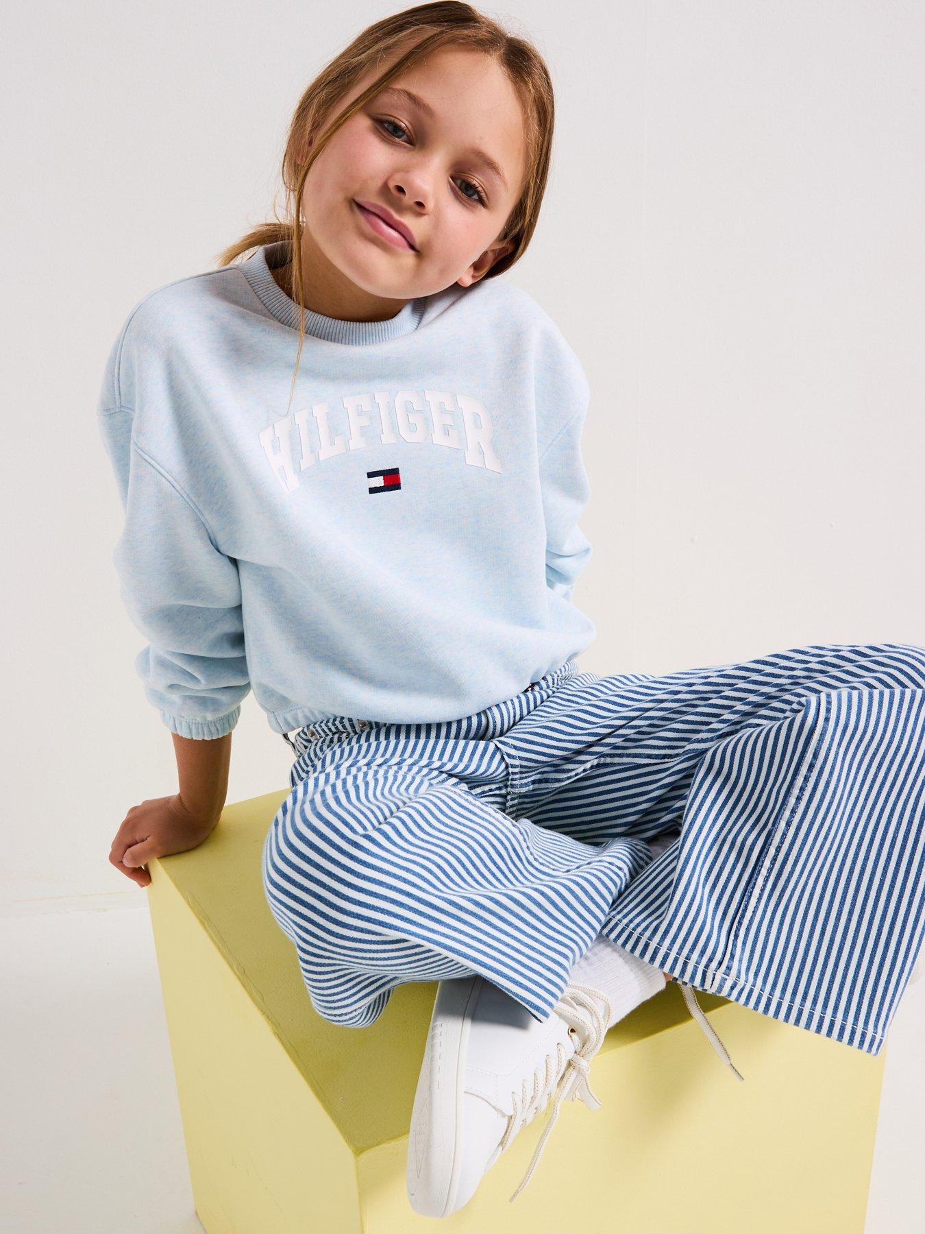 Image 4 of 6 of Tommy Hilfiger Girls Mabel Stripe Jeans - Blue