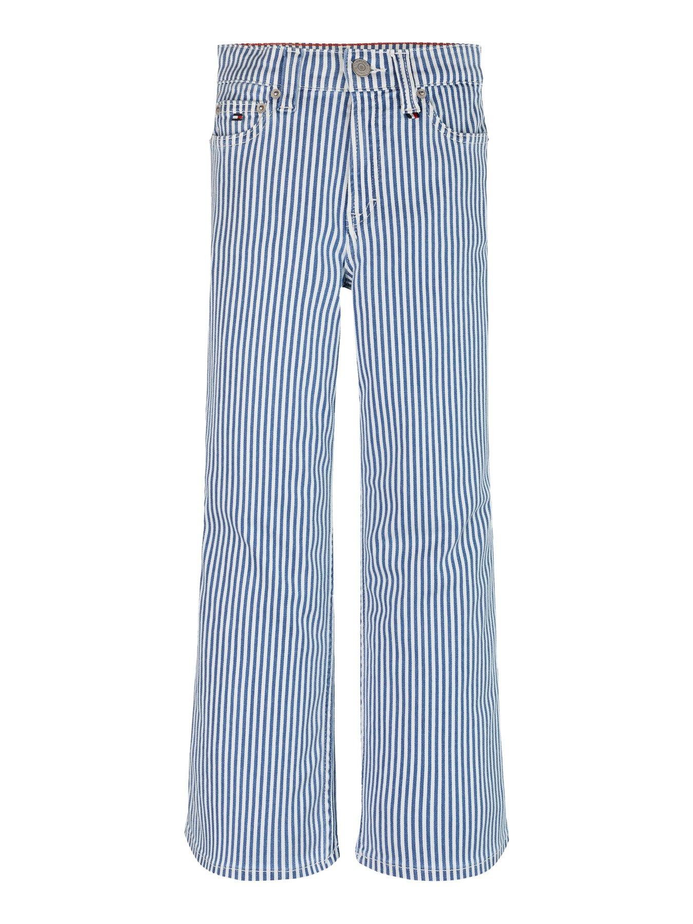 Image 5 of 6 of Tommy Hilfiger Girls Mabel Stripe Jeans - Blue