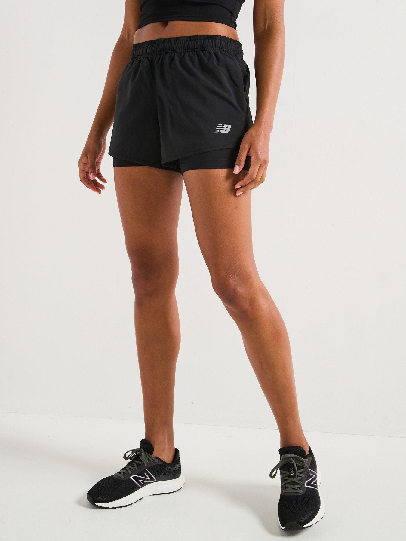 Image 1 of 4 of New Balance Women's Running Sport Essentials 2-In-1 3 Inch Shorts - Black