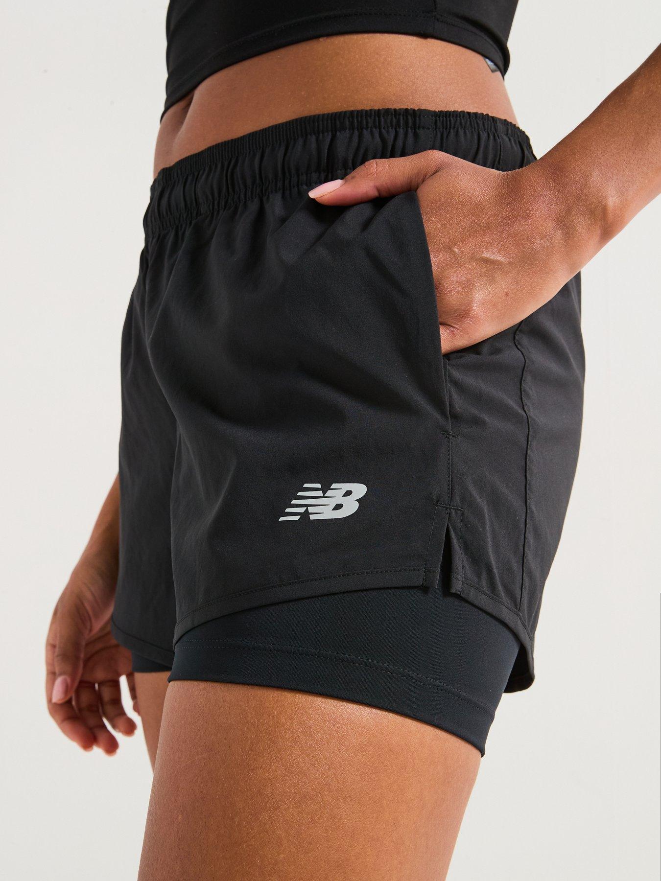 Image 4 of 4 of New Balance Women's Running Sport Essentials 2-In-1 3 Inch Shorts - Black