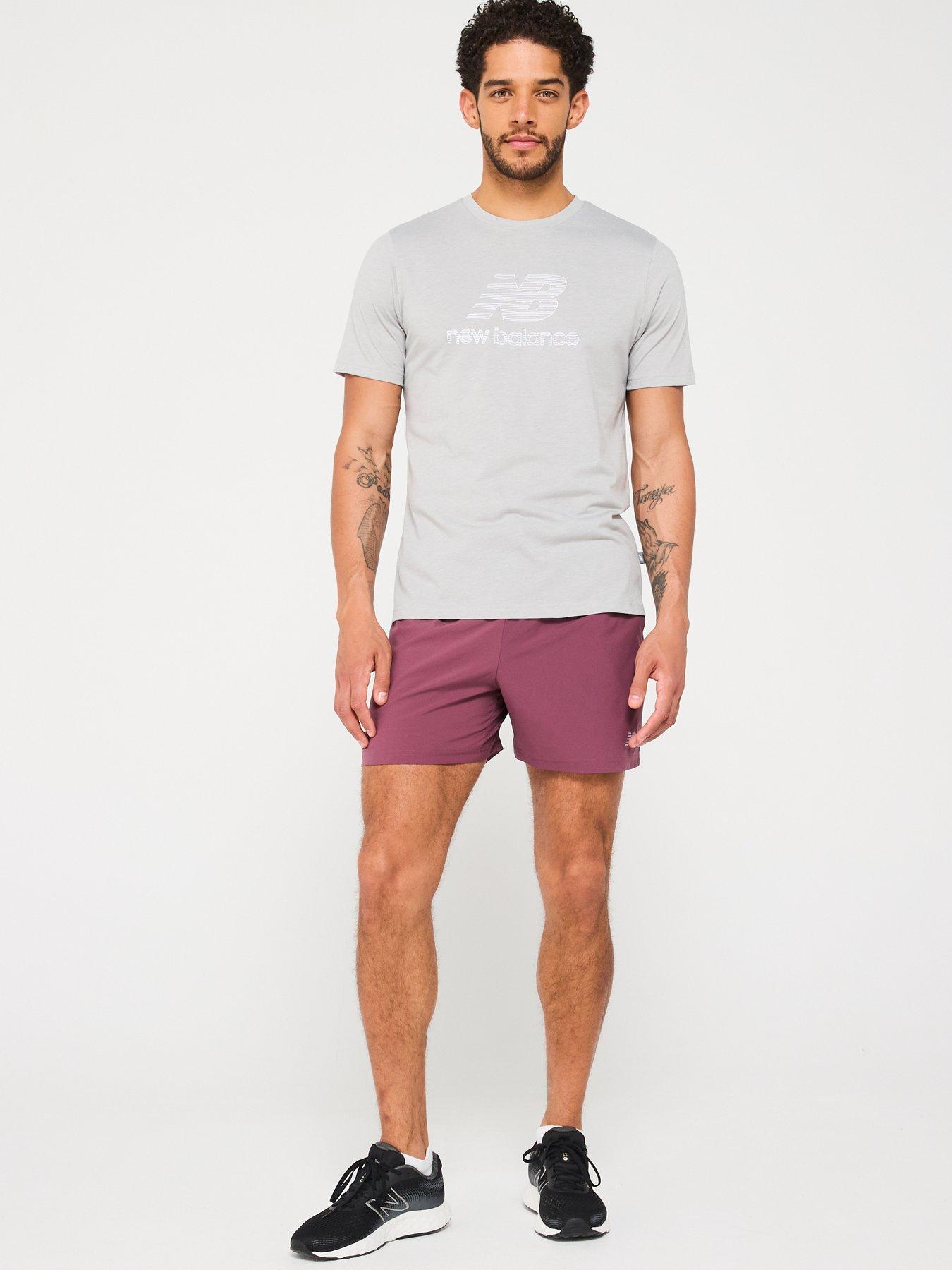 Image 3 of 5 of New Balance Men's Running Heathertech Logo T-Shirt - Grey