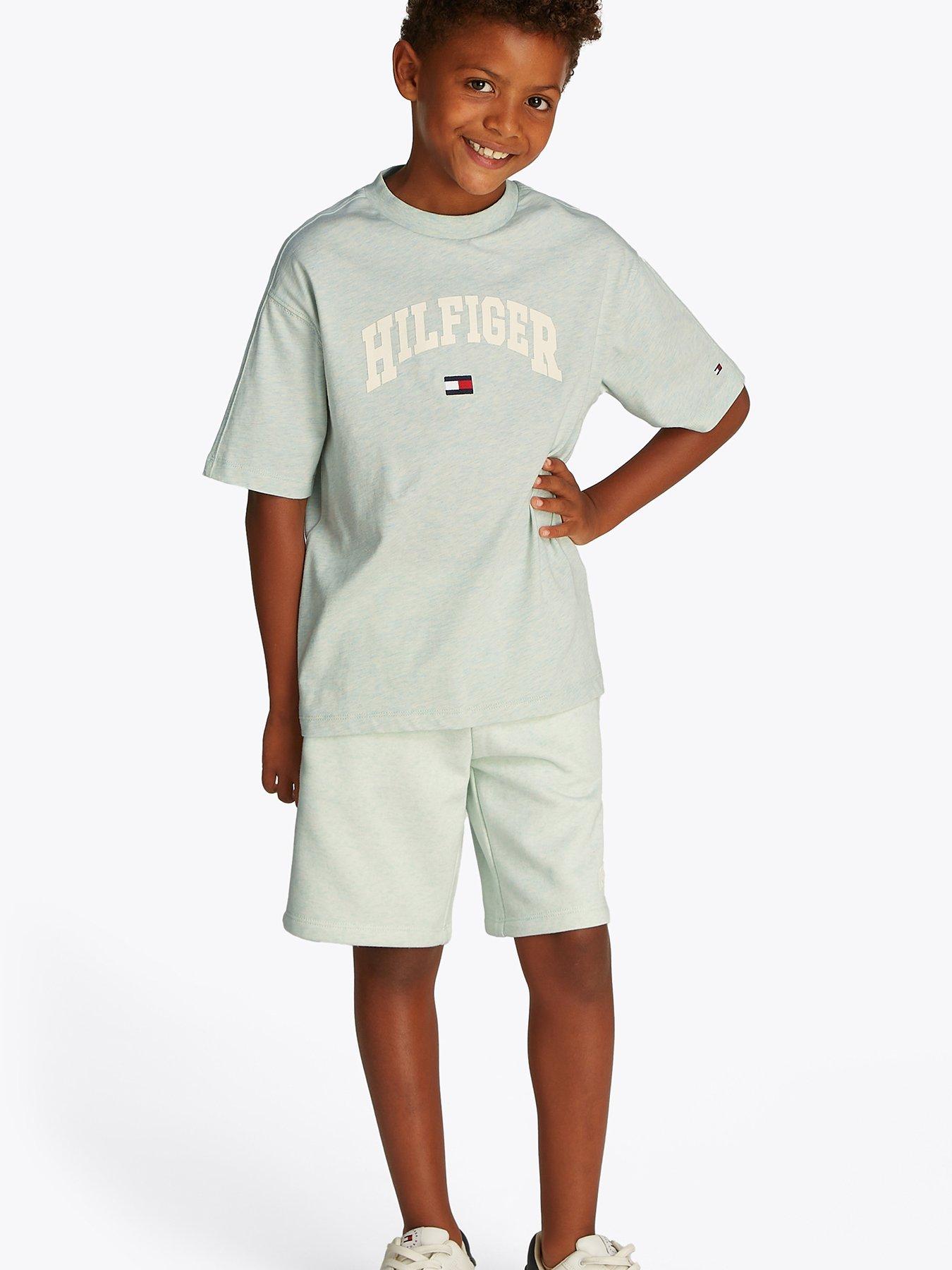 undefined Boys Varsity Short Sleeve T-Shirt - Light Green